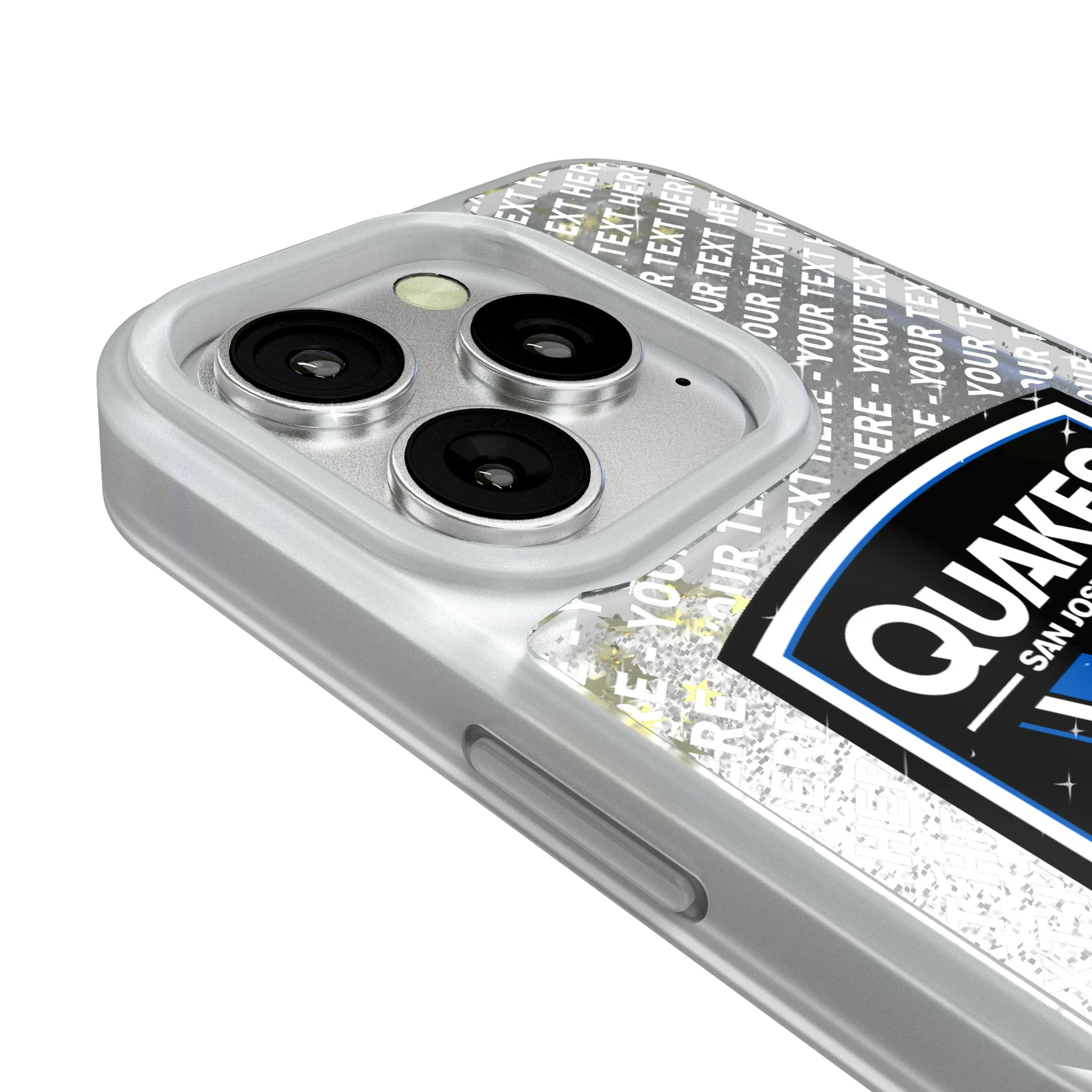 San Jose Earthquakes Personalized EndZone Plus iPhone Glitter Phone Case for Apple iPhone - Detail#Device_iPhone 16 Pro