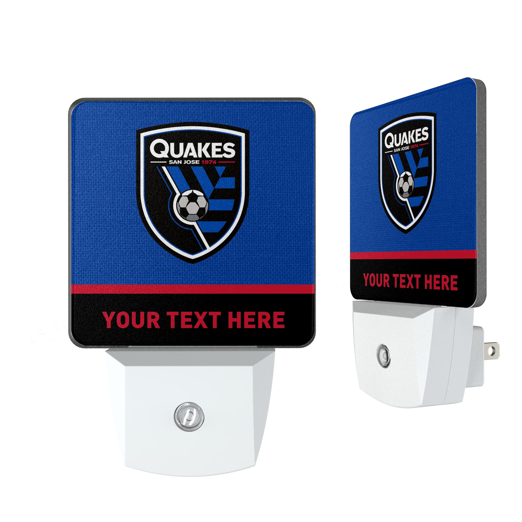 San Jose Earthquakes Personalized Endzone Solid Night Light 2-Pack