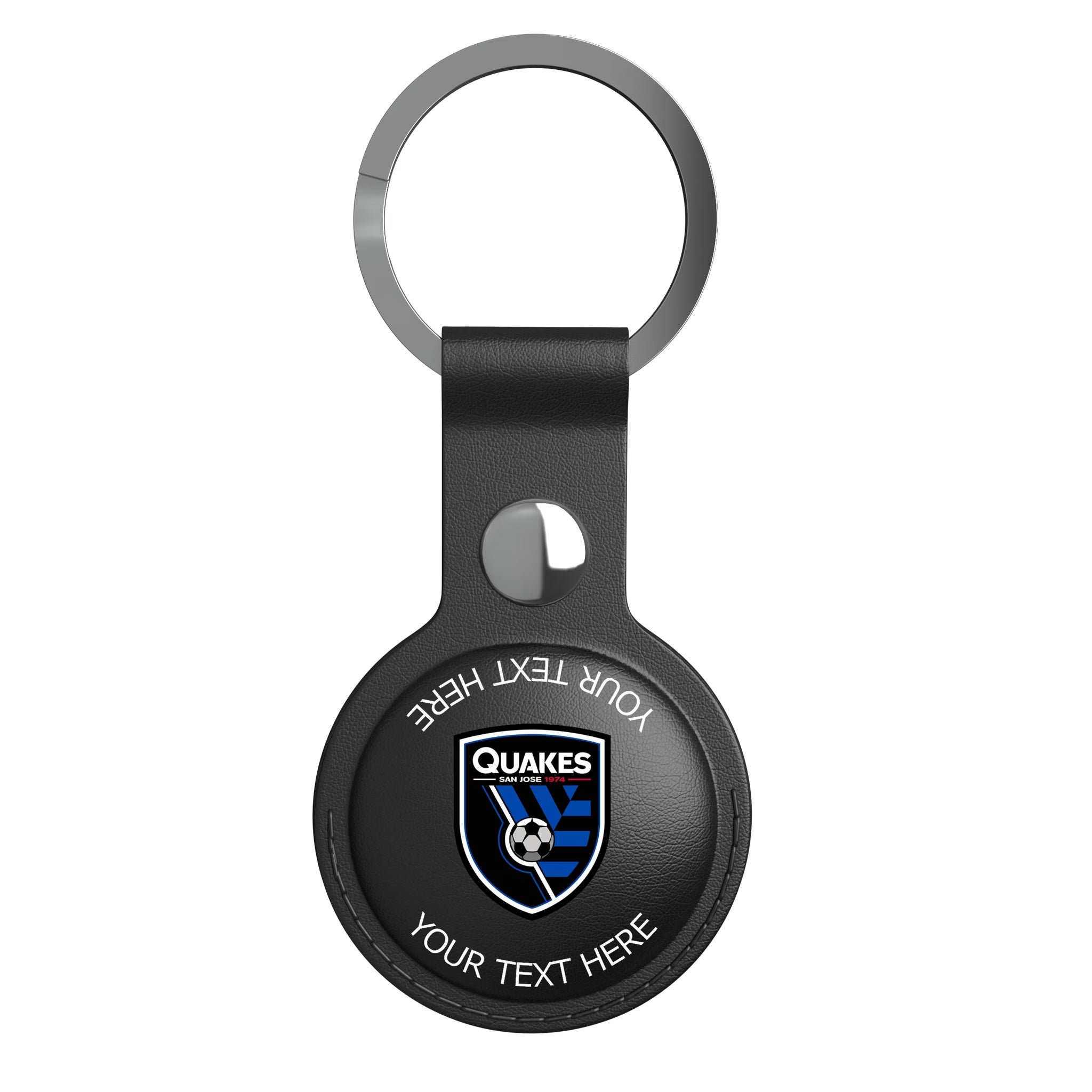 San Jose Earthquakes Personalized Insignia AirTag Black Airtag Holder