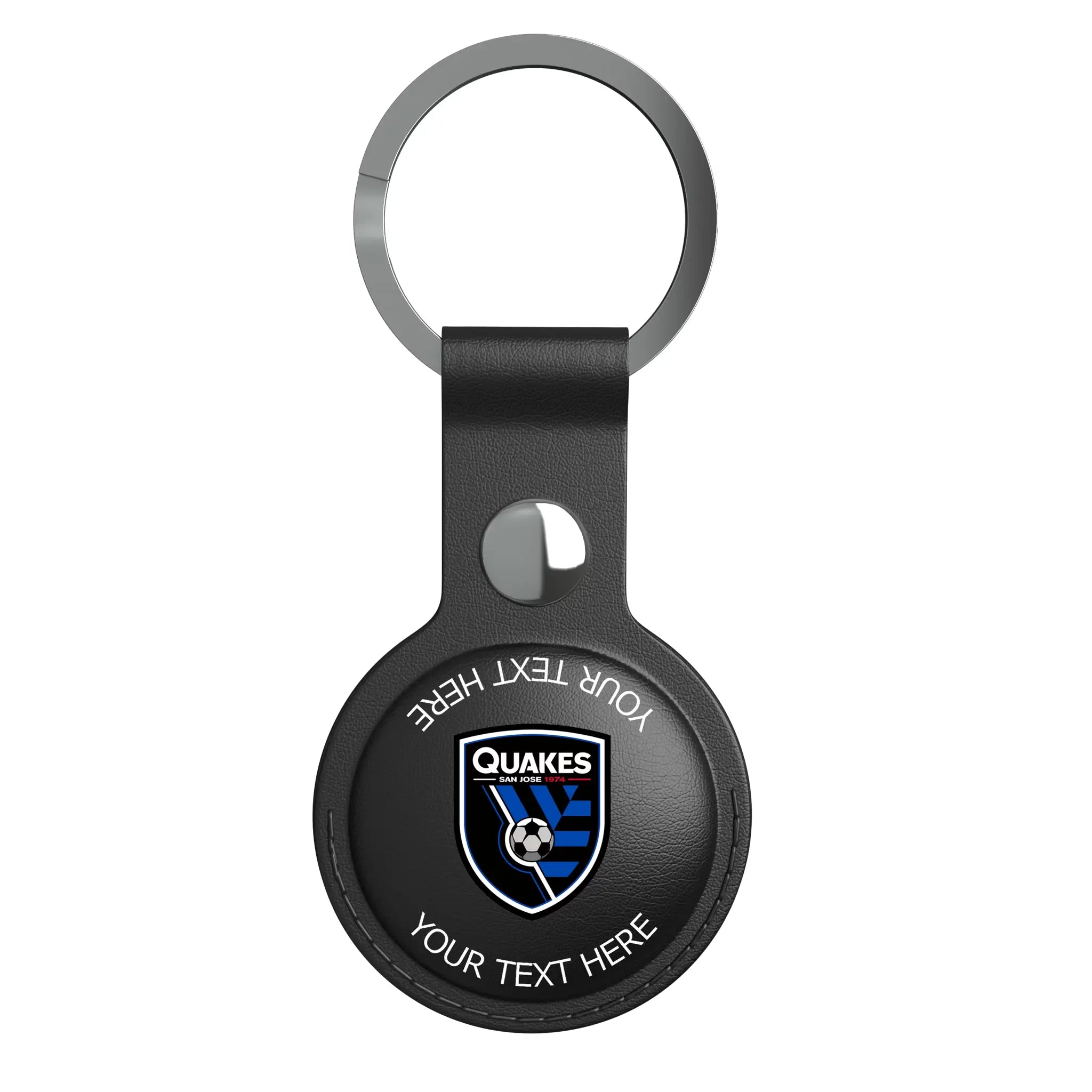 San Jose Earthquakes Personalized Insignia AirTag Black Airtag Holder