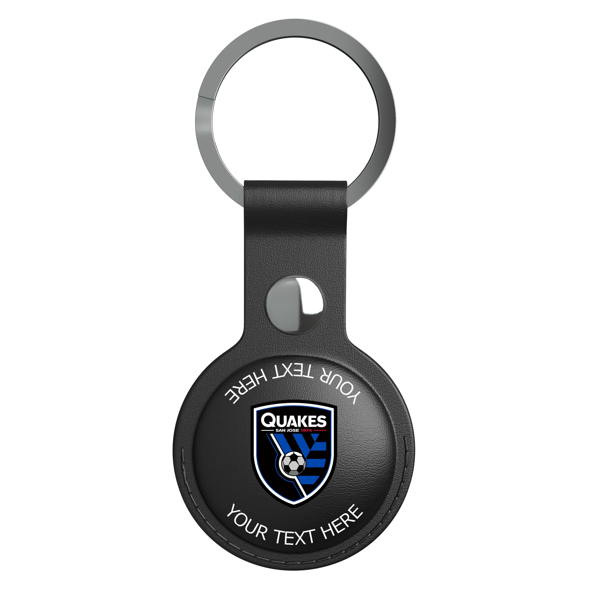 San Jose Earthquakes Personalized Insignia AirTag Black Airtag Holder