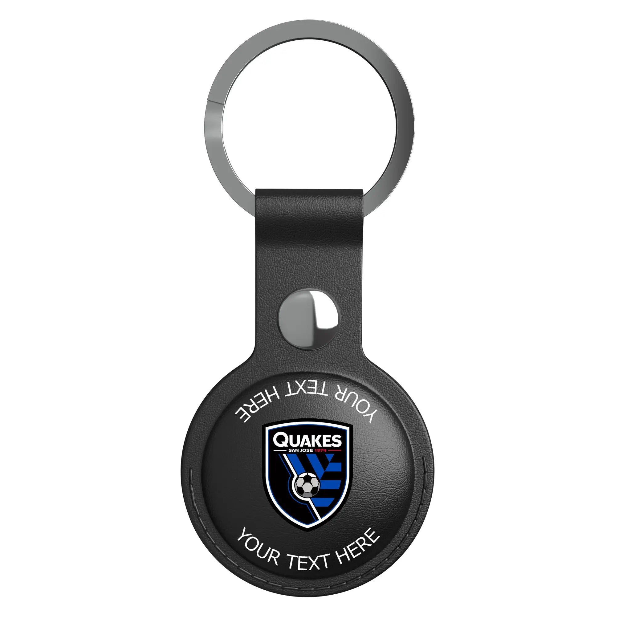 San Jose Earthquakes Personalized Insignia AirTag Black Airtag Holder