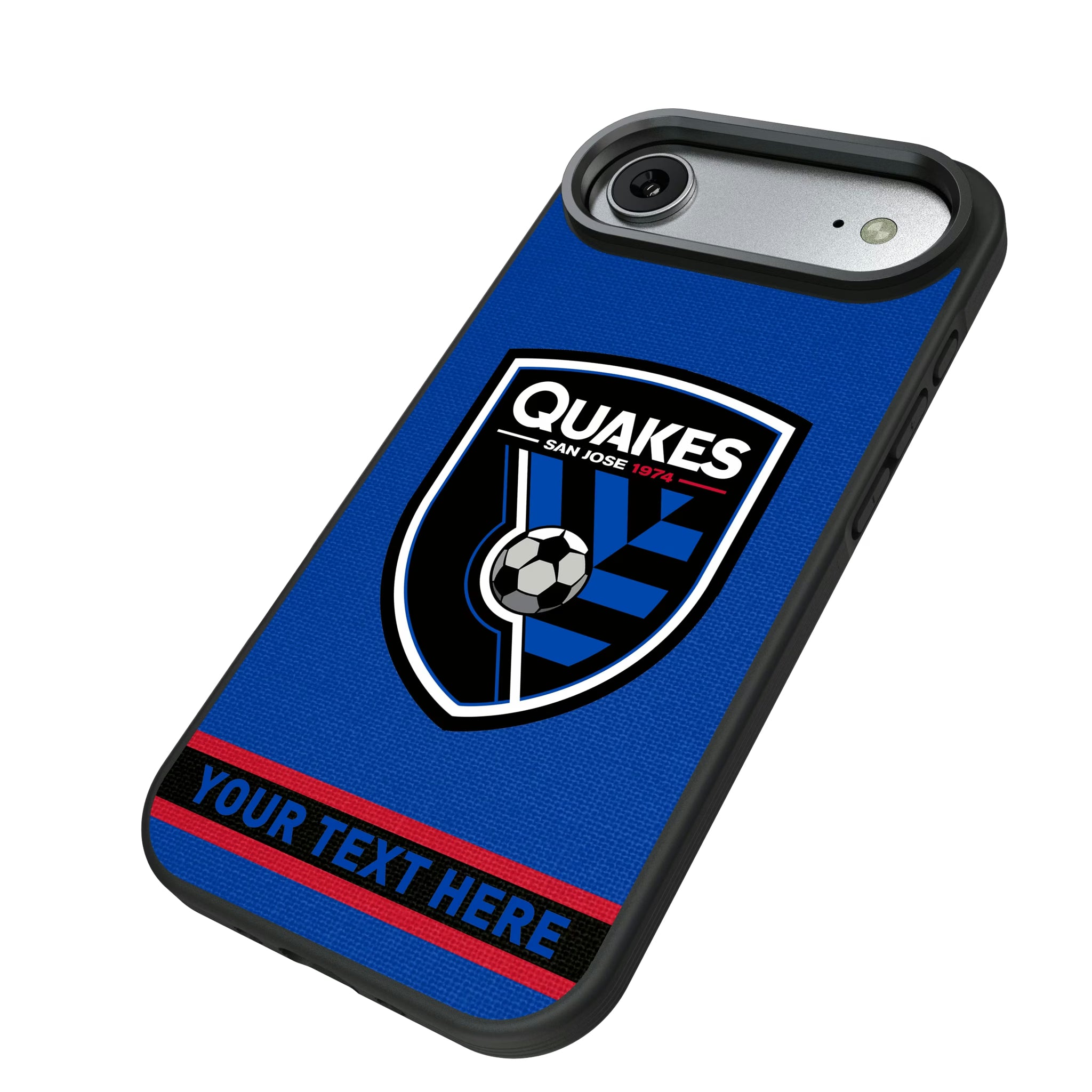 San Jose Earthquakes Personalized Stripe iPhone Bump Phone Case for Apple iPhone - Isometric View#Device_iPhone Air