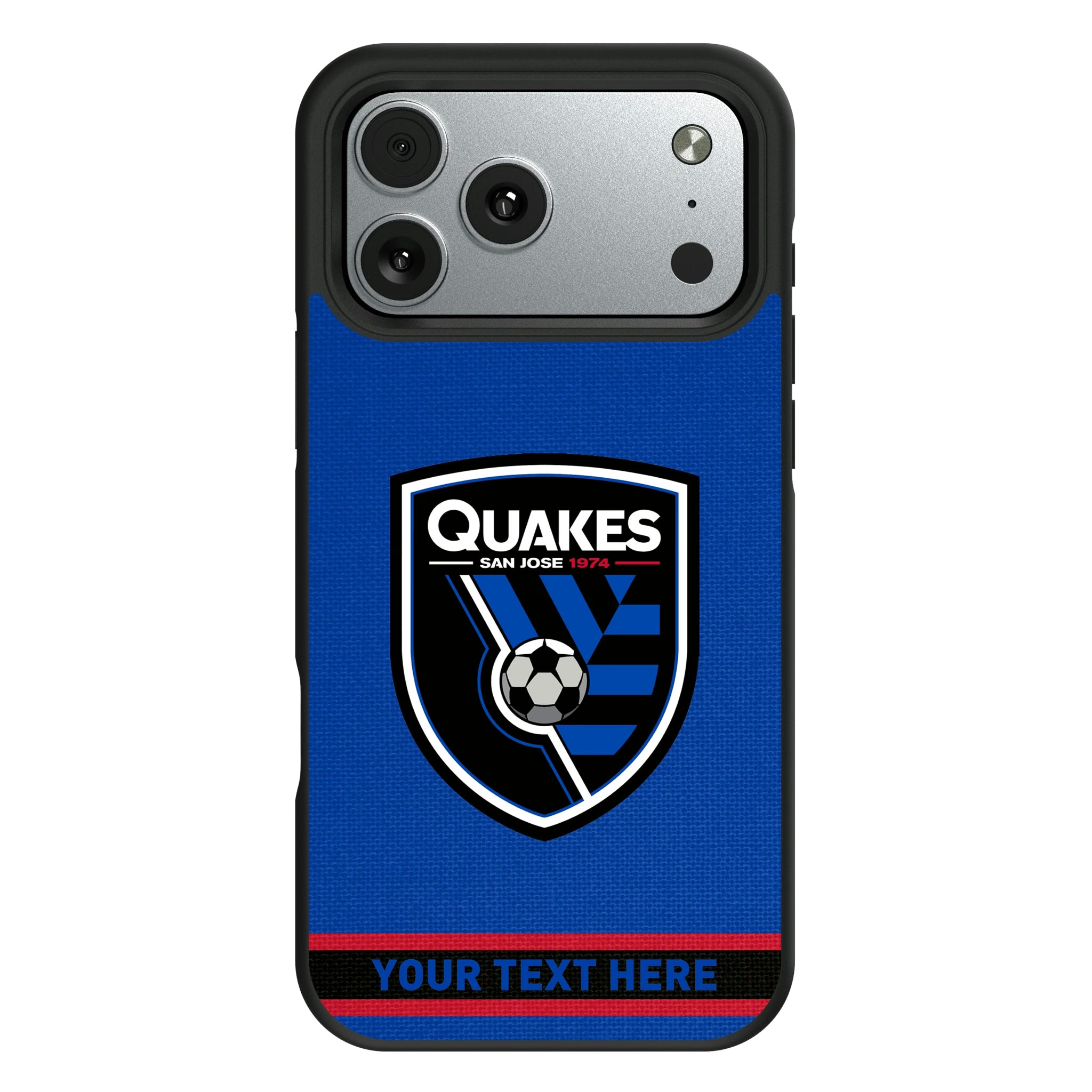 San Jose Earthquakes Personalized Stripe iPhone Bump Phone Case for Apple iPhone#Device_iPhone 17 Pro Max