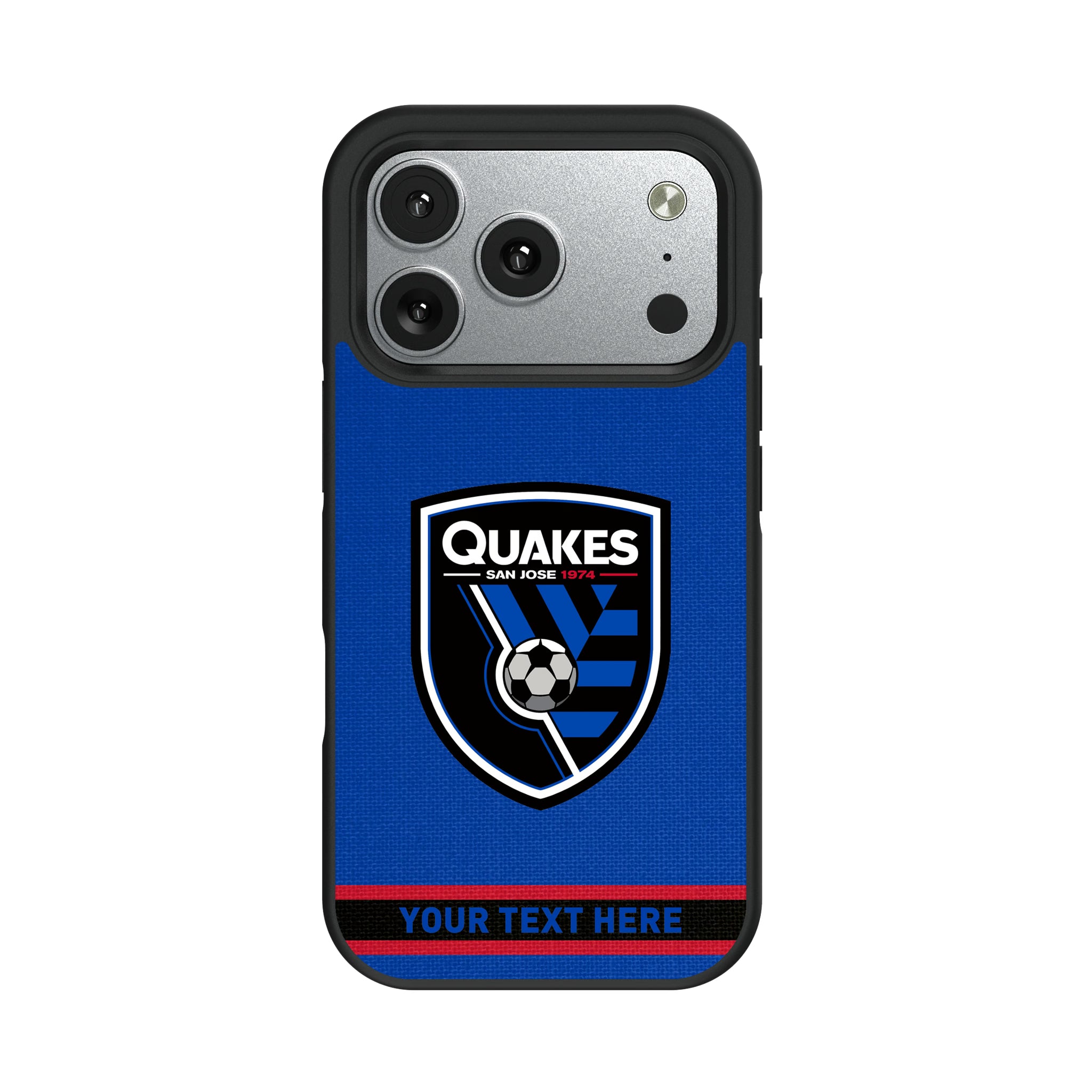 San Jose Earthquakes Personalized Stripe iPhone Bump Phone Case for Apple iPhone#Device_iPhone 17 Pro