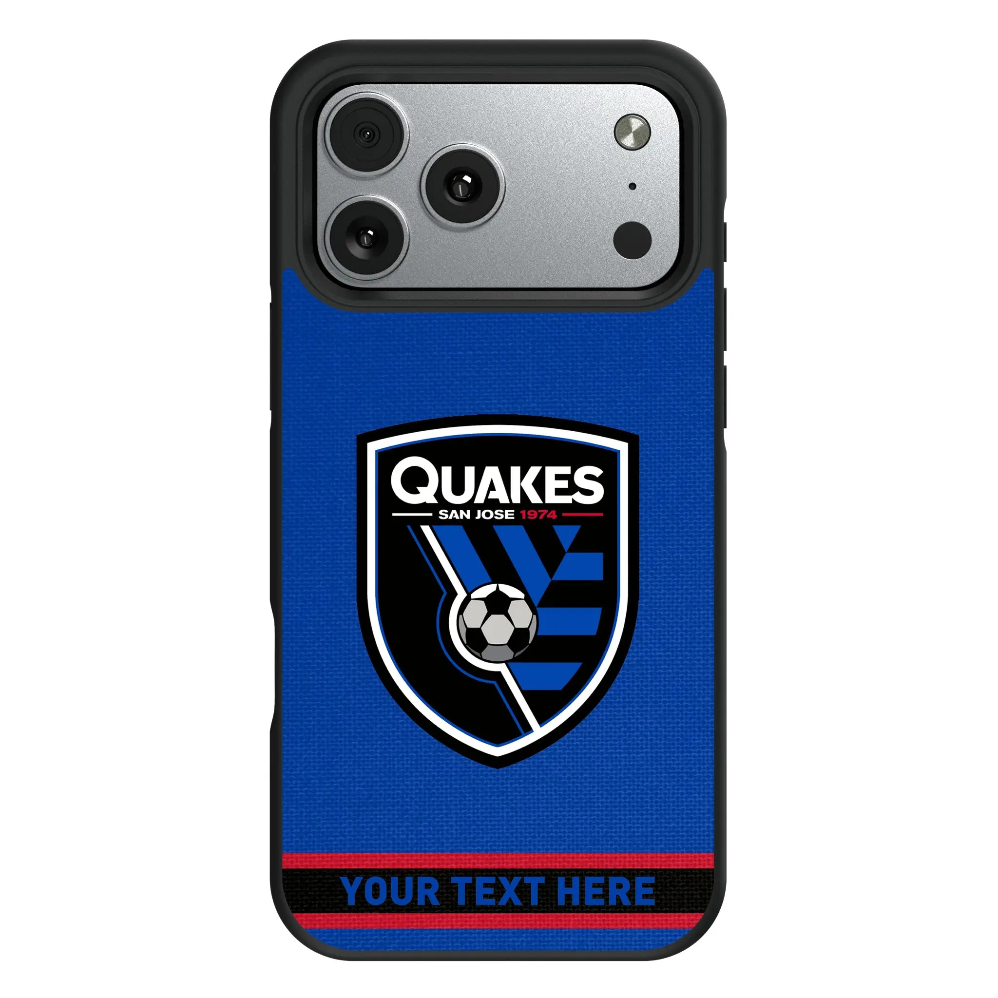 San Jose Earthquakes Personalized Stripe iPhone Bump Phone Case for Apple iPhone#Device_iPhone 17 Pro Max