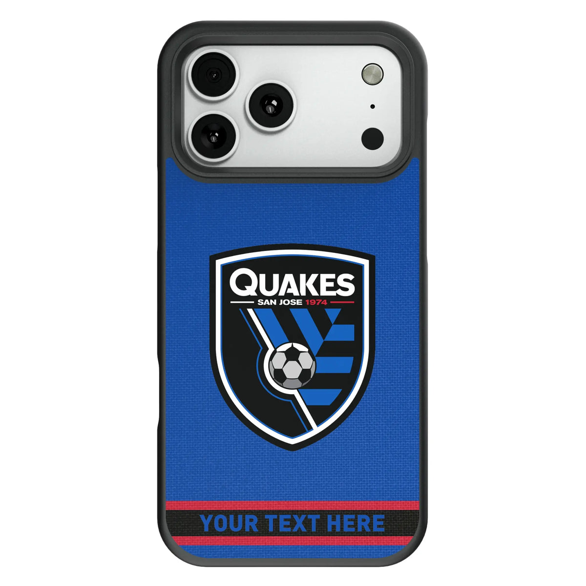 San Jose Earthquakes Personalized Stripe Bump Phone Case for Apple iPhone