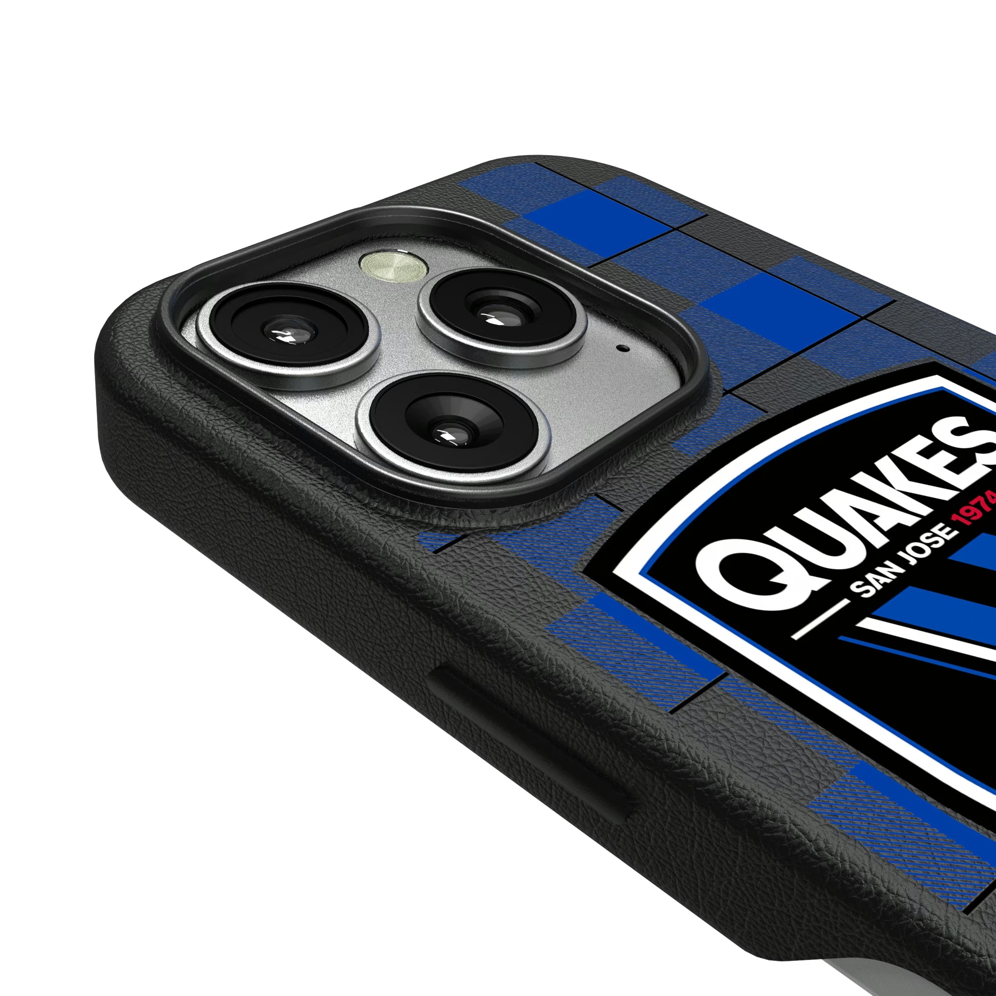San Jose Earthquakes Plaid iPhone MagSafe Compatible Phone Case for Apple iPhone - Detail