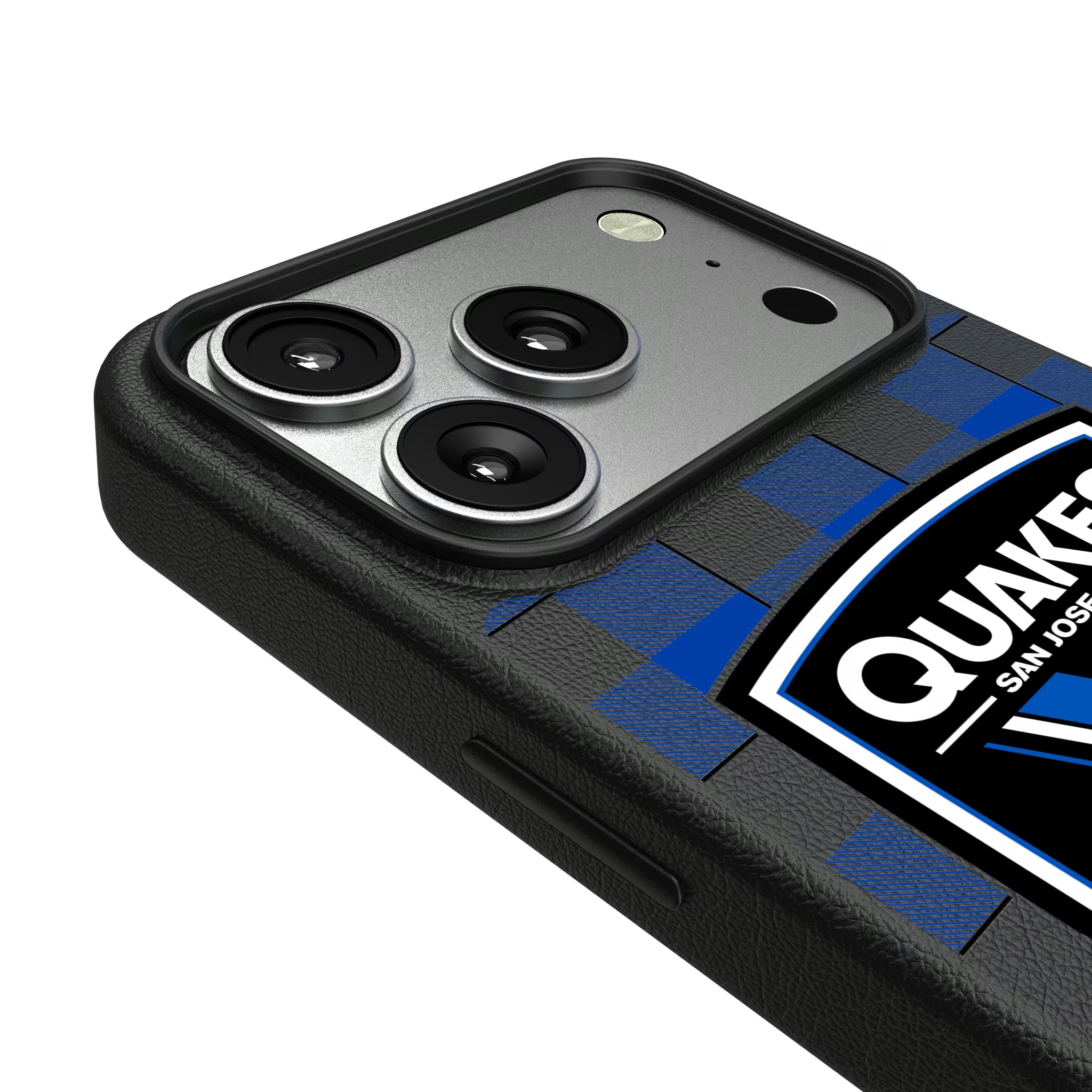San Jose Earthquakes Plaid iPhone MagSafe Compatible Phone Case for Apple iPhone - Detail#Device_iPhone 17 Pro