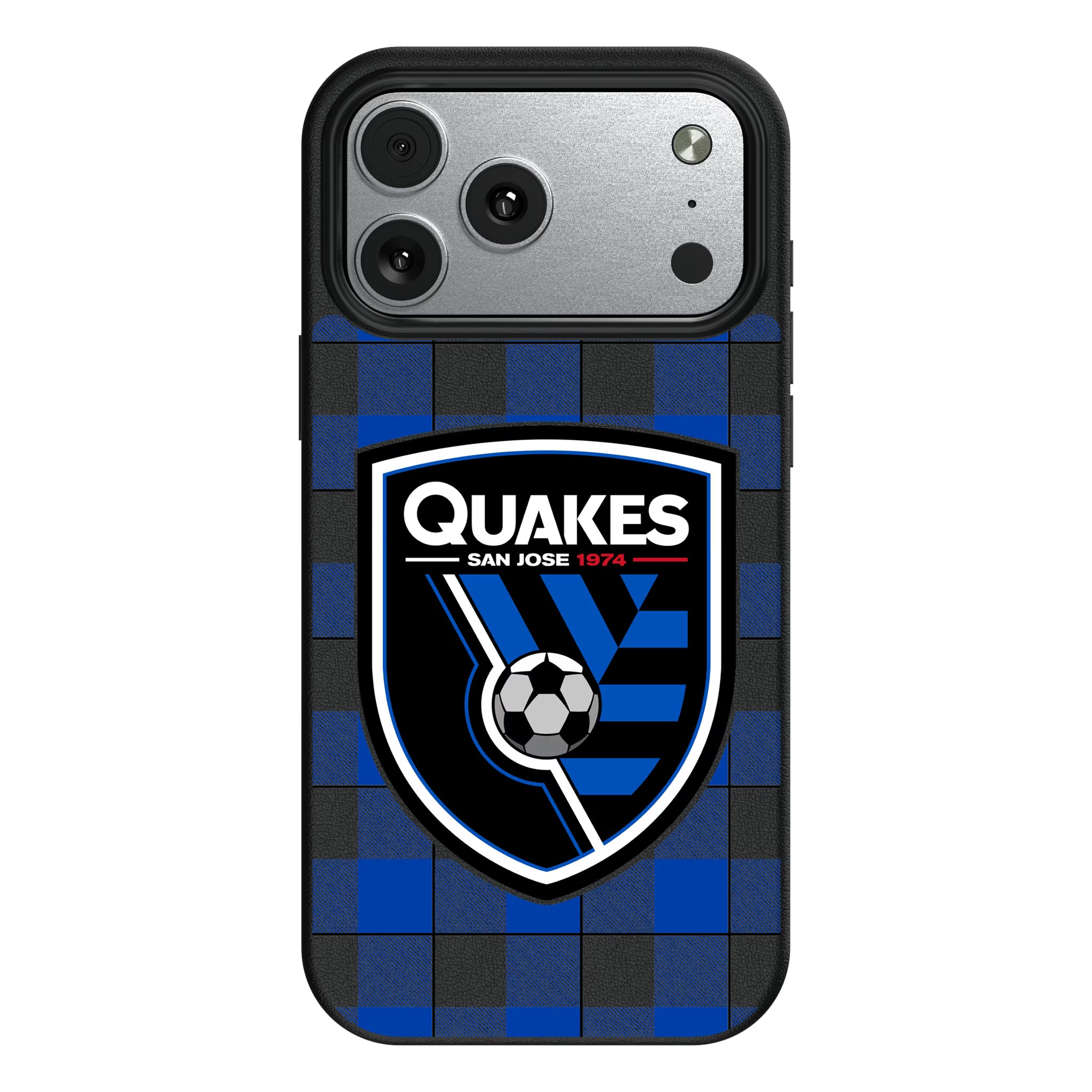 San Jose Earthquakes Plaid iPhone MagSafe Compatible Phone Case for Apple iPhone#Device_iPhone 17 Pro Max
