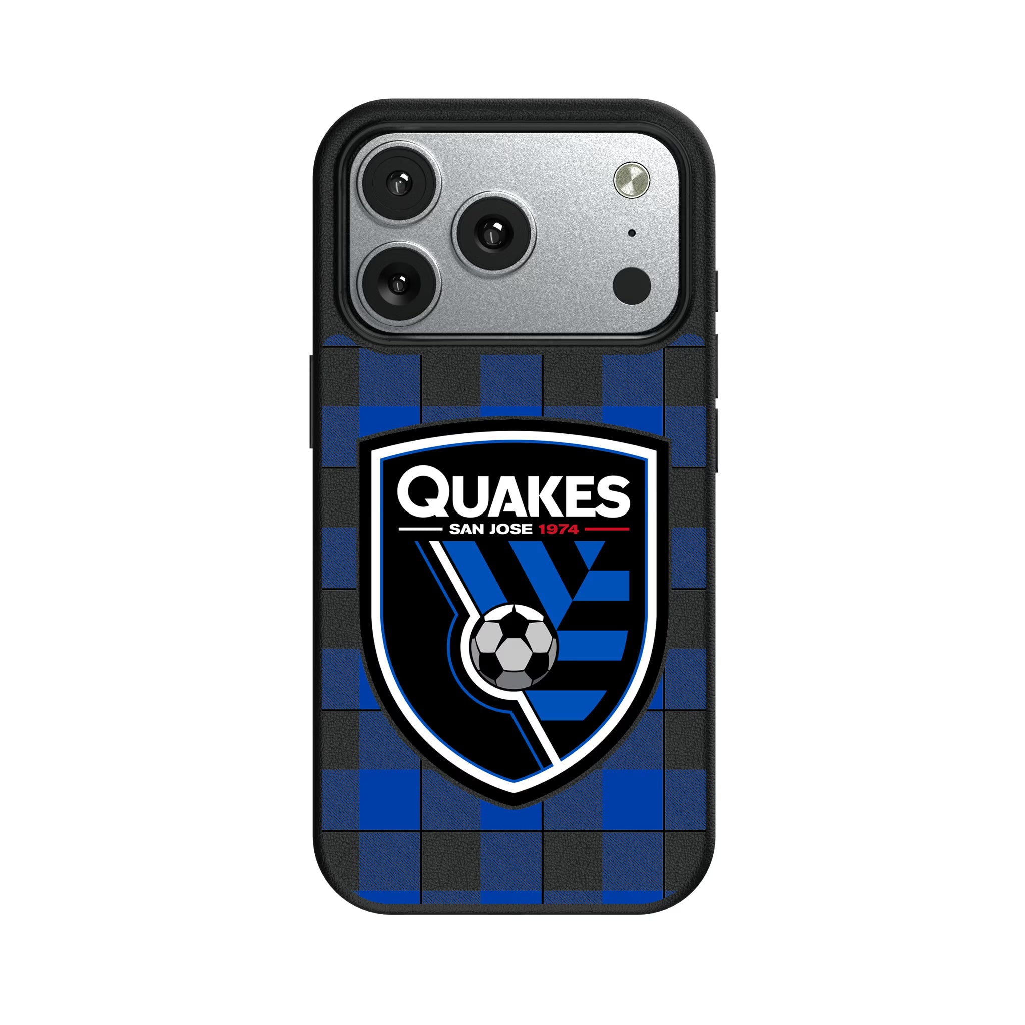 San Jose Earthquakes Plaid iPhone MagSafe Compatible Phone Case for Apple iPhone#Device_iPhone 17 Pro