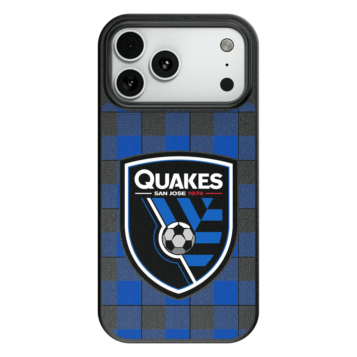 San Jose Earthquakes Plaid MagSafe Compatible Phone Case for Apple iPhone