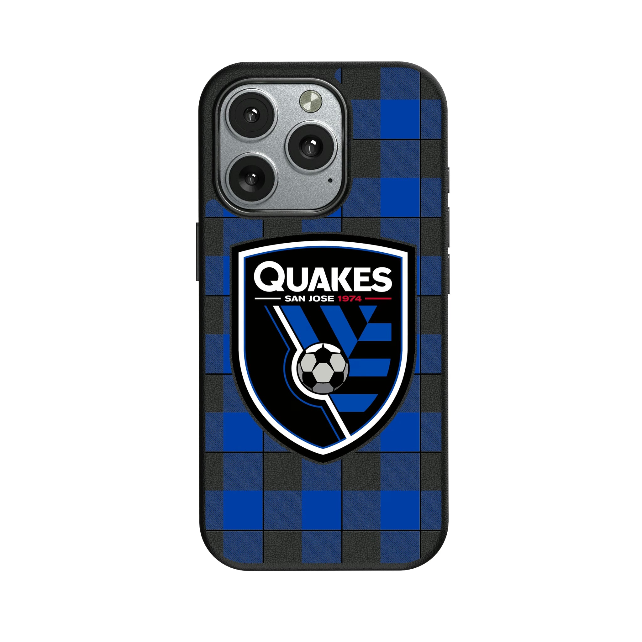 San Jose Earthquakes Plaid iPhone MagSafe Compatible Phone Case for Apple iPhone