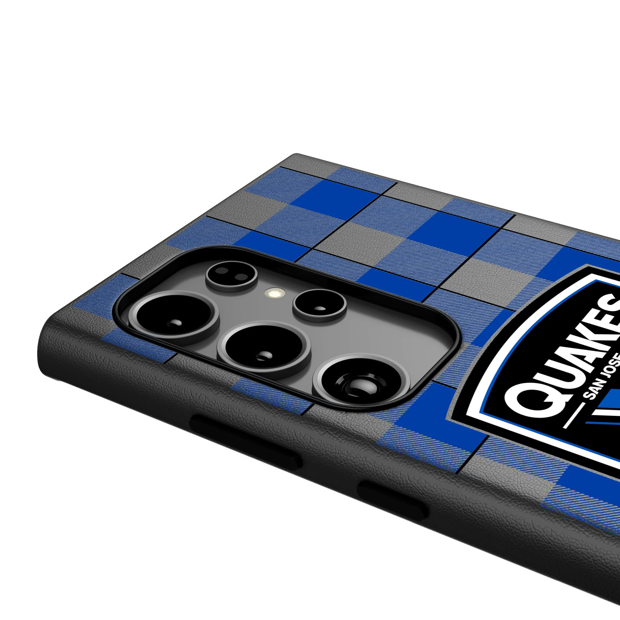 San Jose Earthquakes Plaid Galaxy MagSafe Compatible Phone Case for Samsung Galaxy - Detail