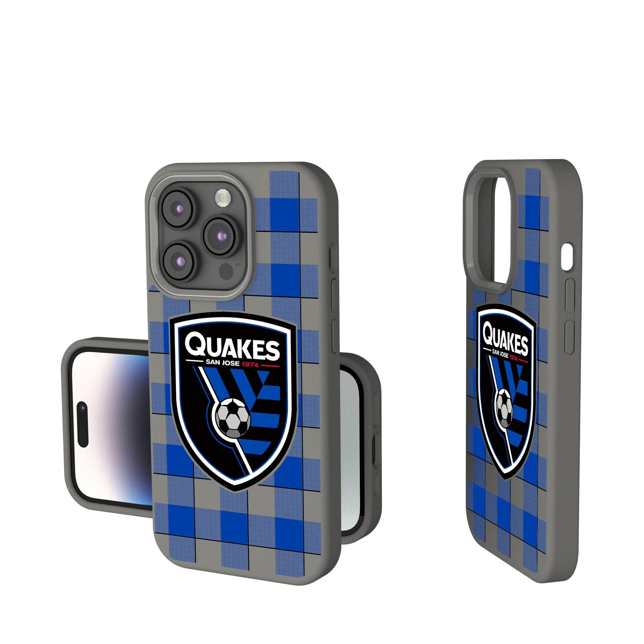 San Jose Earthquakes Plaid iPhone Soft Touch Phone Case for Apple iPhone