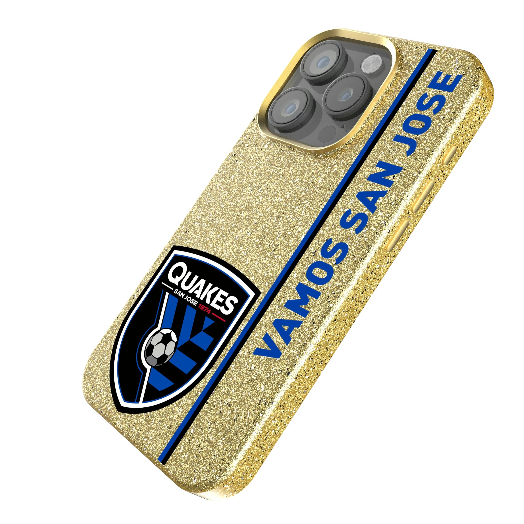 San Jose Earthquakes Sidebar iPhone Bling Phone Case for Apple iPhone - Isometric View