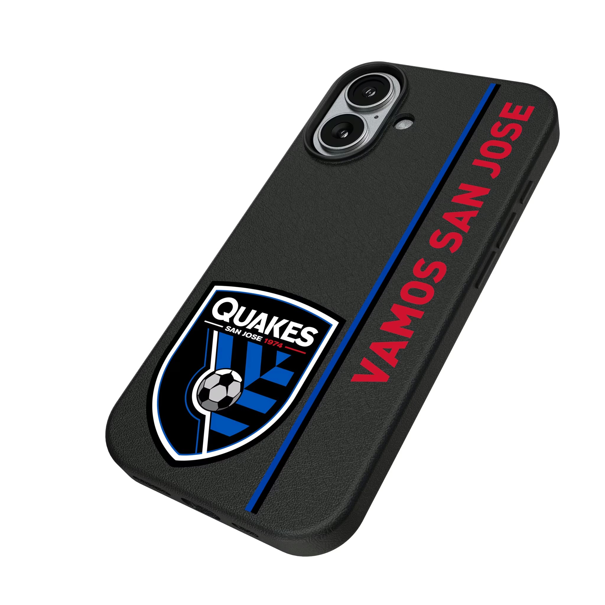 San Jose Earthquakes Sidebar iPhone MagSafe Compatible Phone Case for Apple iPhone - Isometric View#Device_iPhone 17