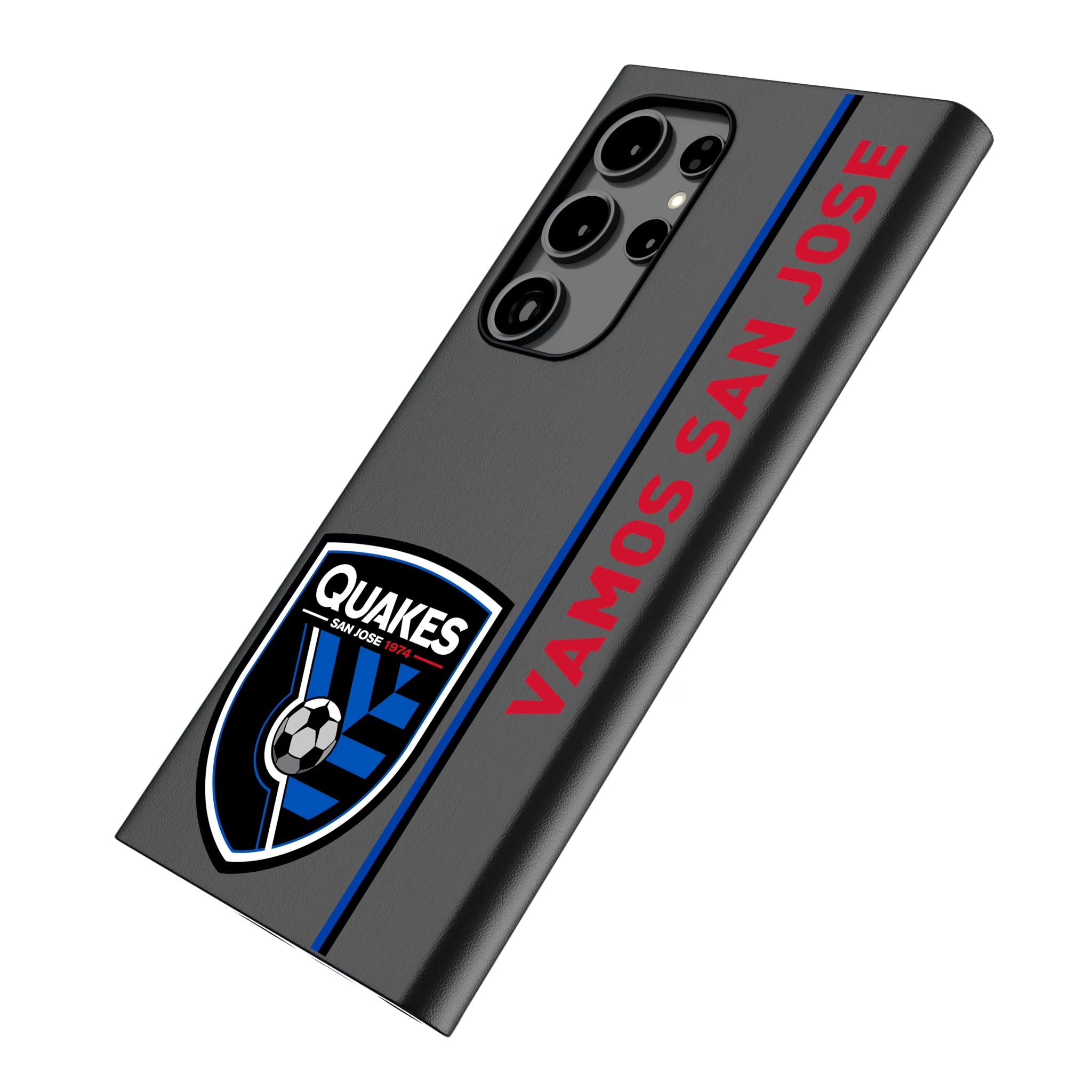 San Jose Earthquakes Sidebar Galaxy MagSafe Compatible Phone Case for Samsung Galaxy - Isometric View