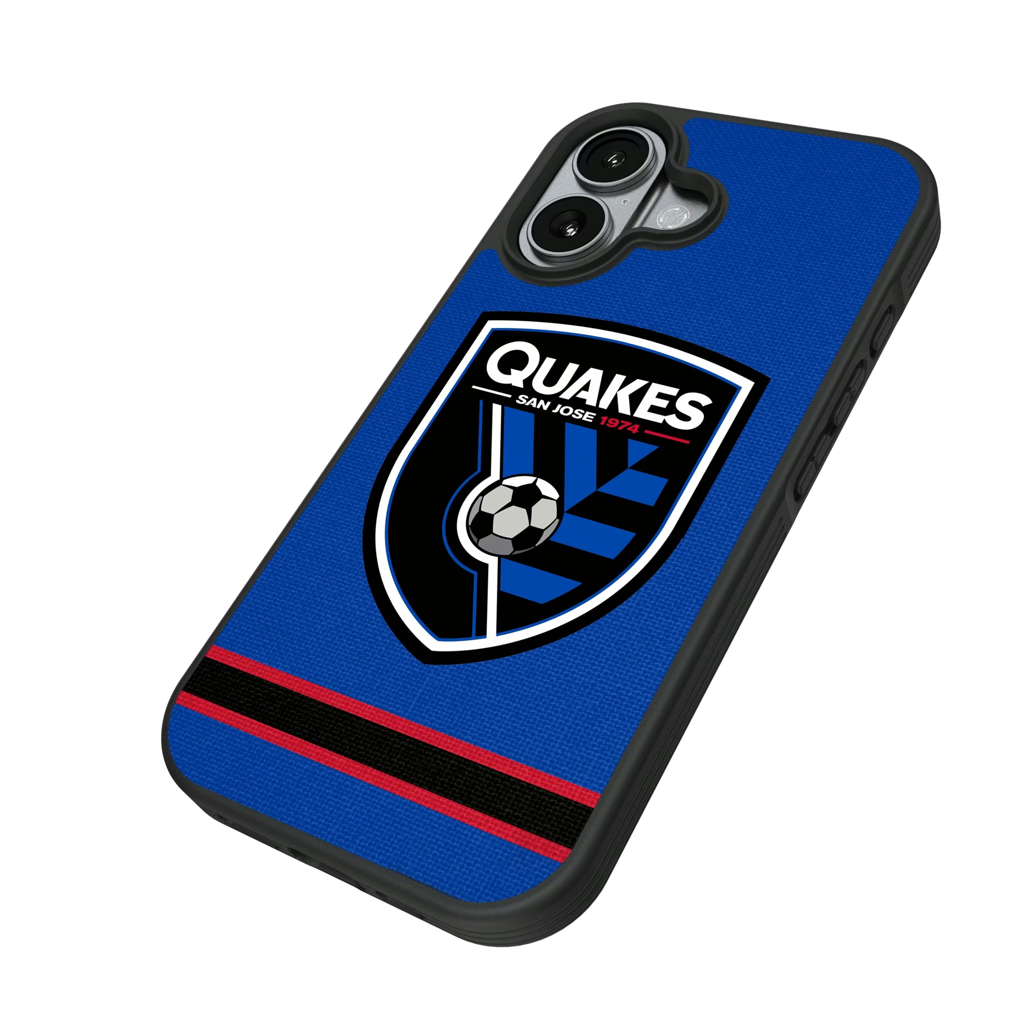 San Jose Earthquakes Stripe iPhone Bump Phone Case for Apple iPhone - Isometric View#Device_iPhone 17