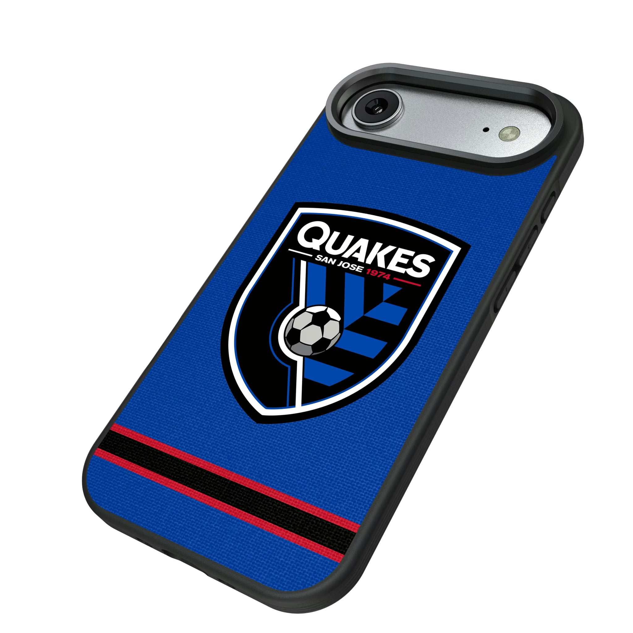 San Jose Earthquakes Stripe iPhone Bump Phone Case for Apple iPhone - Isometric View#Device_iPhone Air