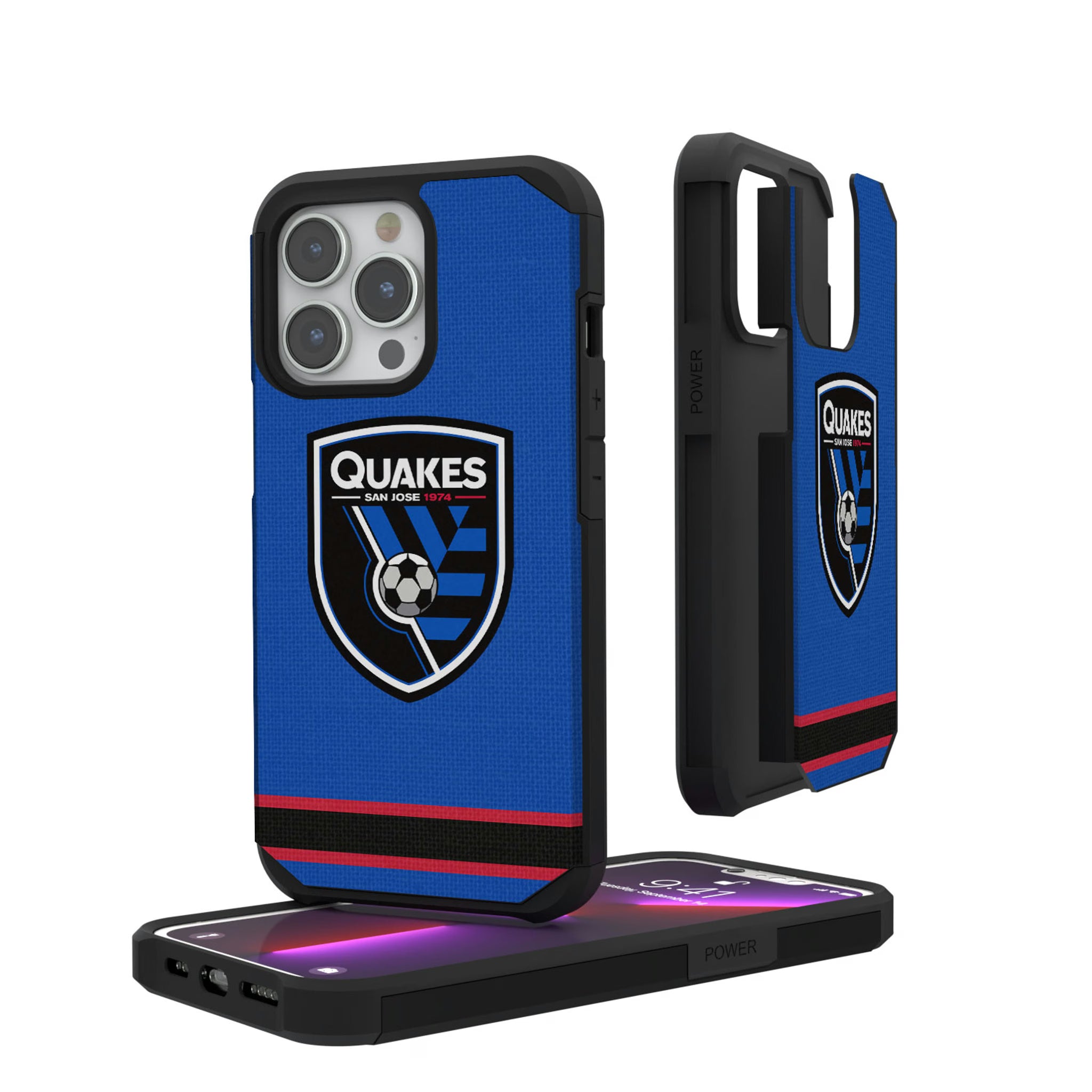 San Jose Earthquakes Stripe iPhone Rugged Phone Case for Apple iPhone