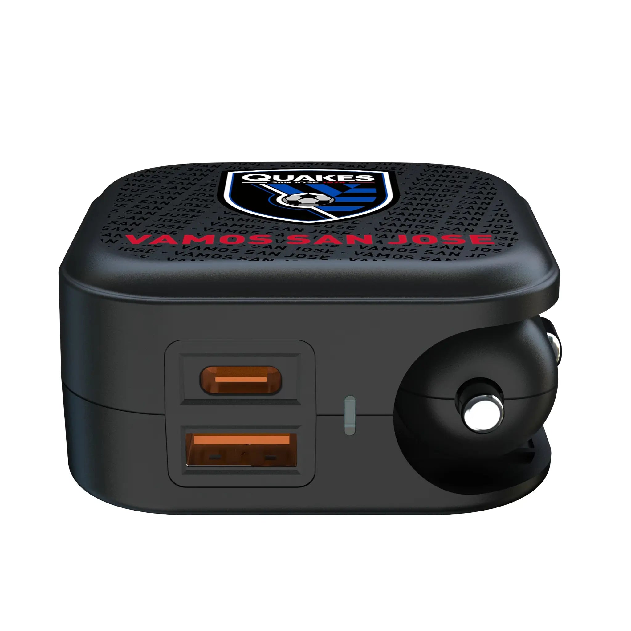 San Jose Earthquakes Text Backdrop 2 in 1 USB A/C Charger