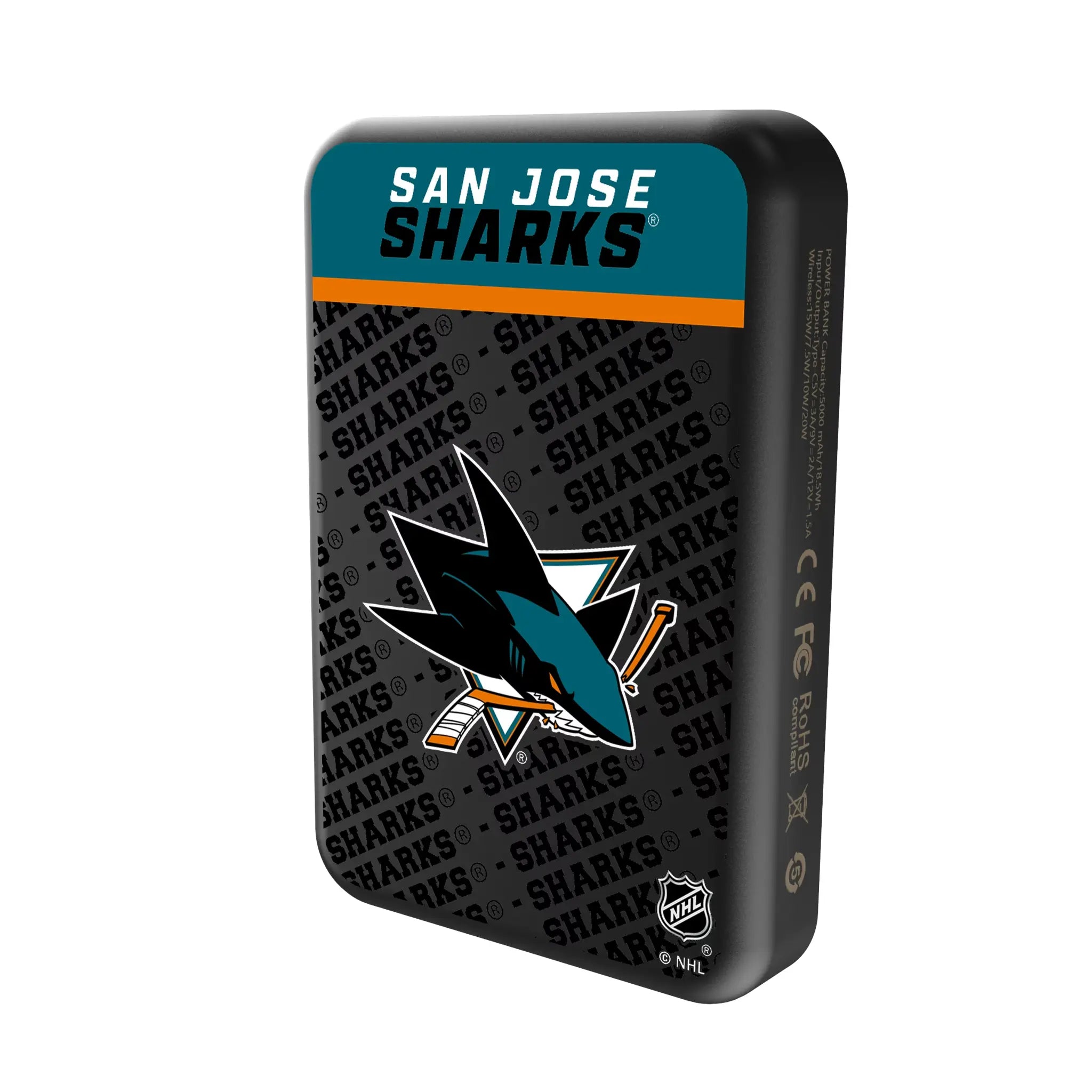 San Jose Sharks Endzone Plus Wireless Mag Power Bank
