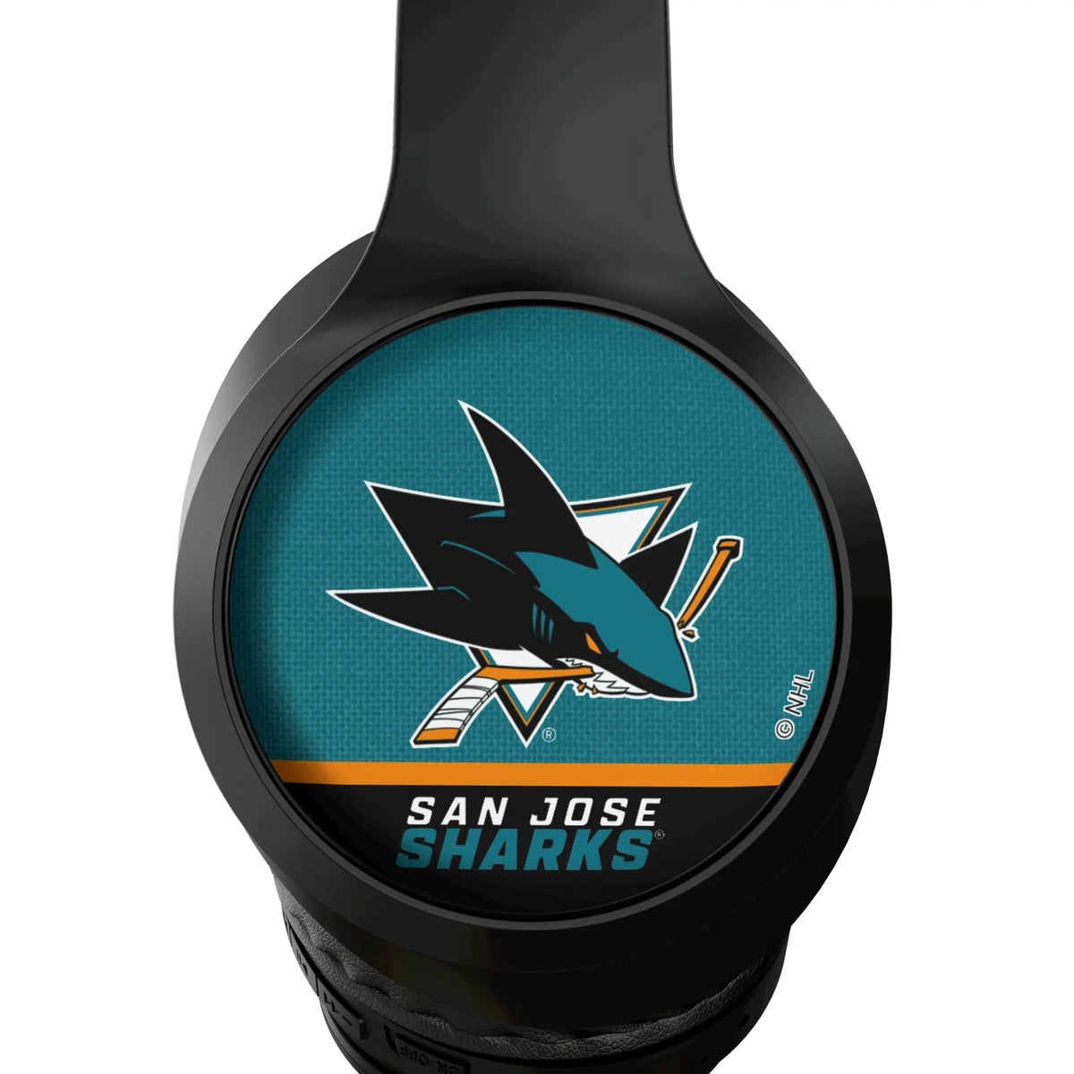 San Jose Sharks Endzone Solid Wireless Over-Ear Headphones With Case - Detail