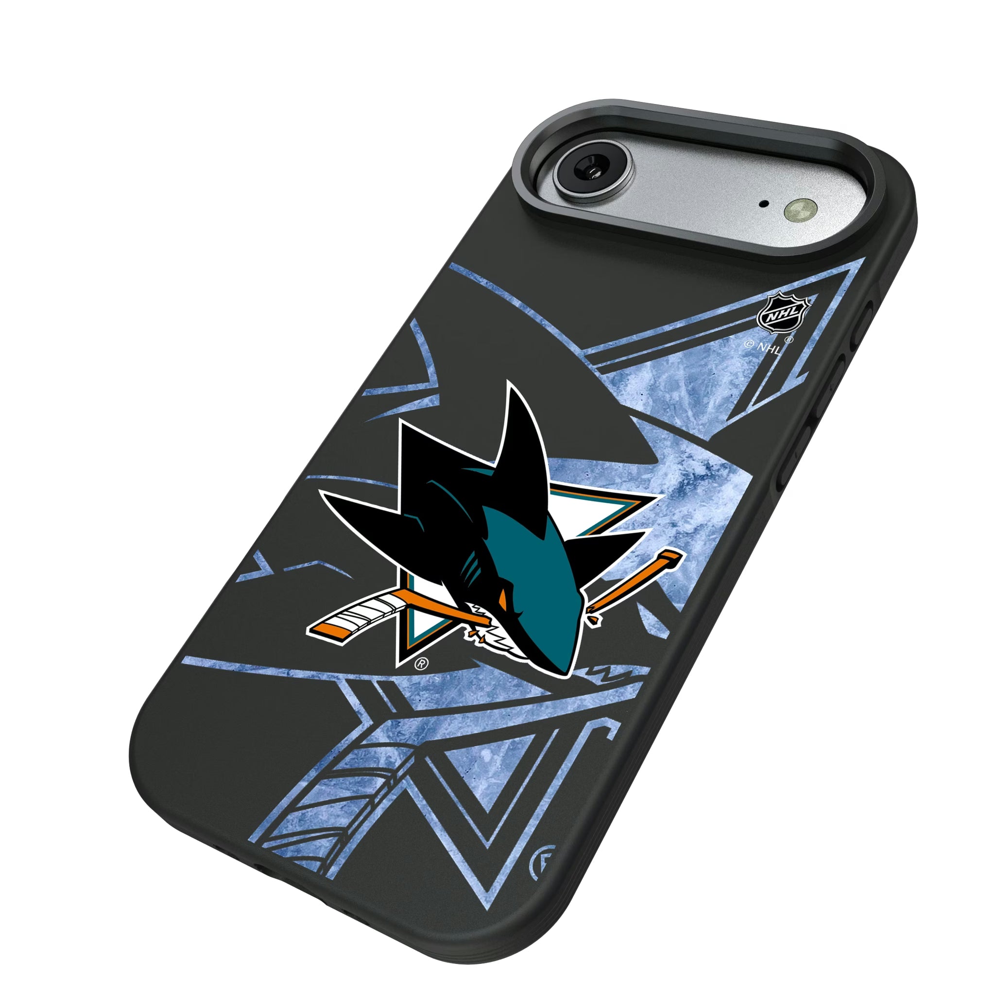 San Jose Sharks Ice Tilt iPhone Bump Phone Case for Apple iPhone - Isometric View#Device_iPhone Air
