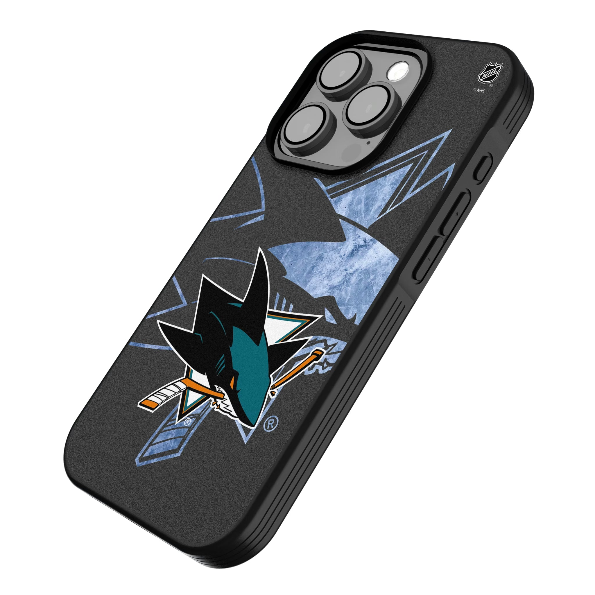 San Jose Sharks Ice Tilt iPhone Bump Phone Case for Apple iPhone - Isometric View