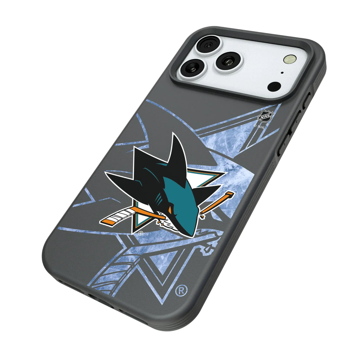 San Jose Sharks Ice Tilt iPhone Bump Phone Case for Apple iPhone - Isometric View#Device_iPhone 18 Pro Max
