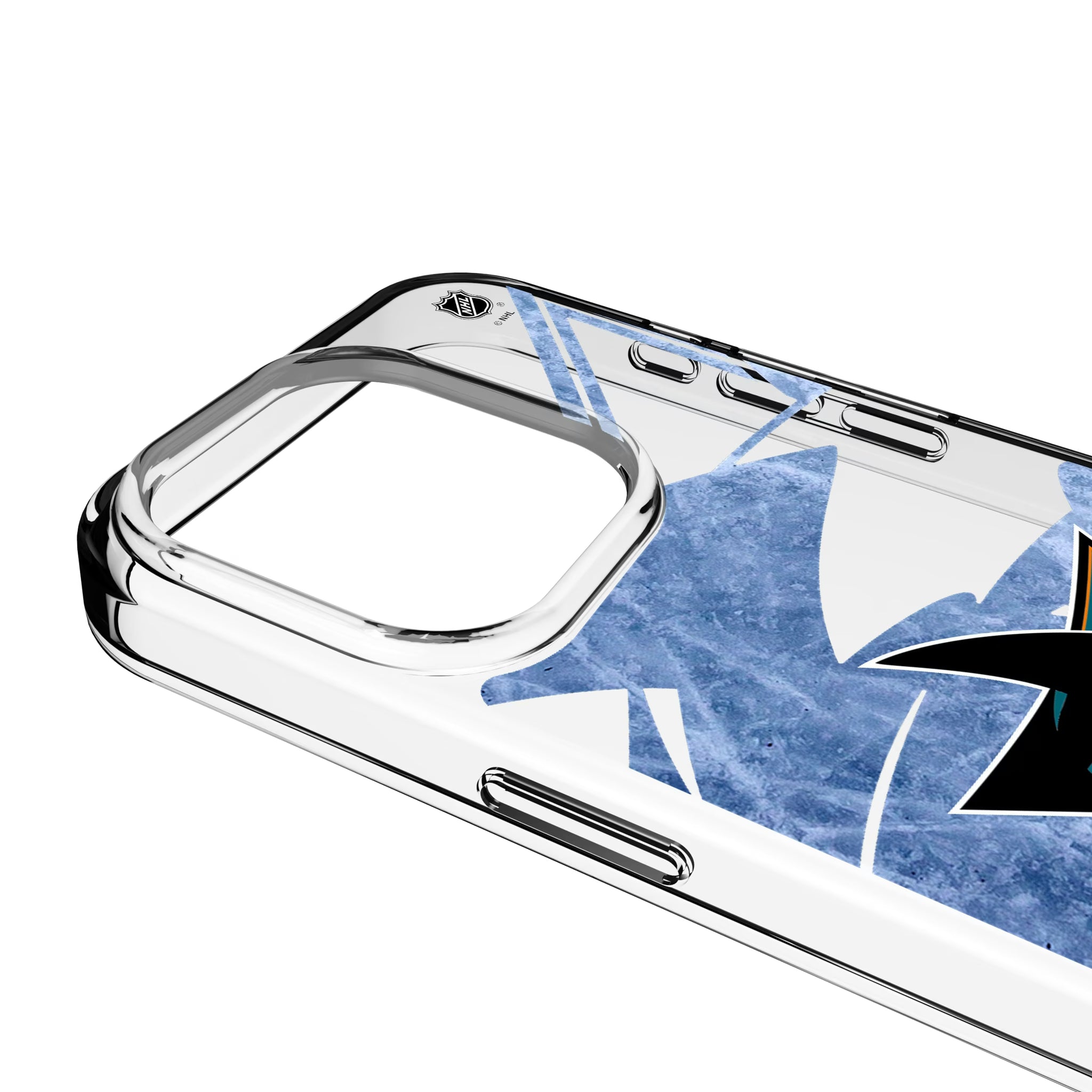 San Jose Sharks Ice Tilt iPhone Clear Phone Case for Apple iPhone - Detail