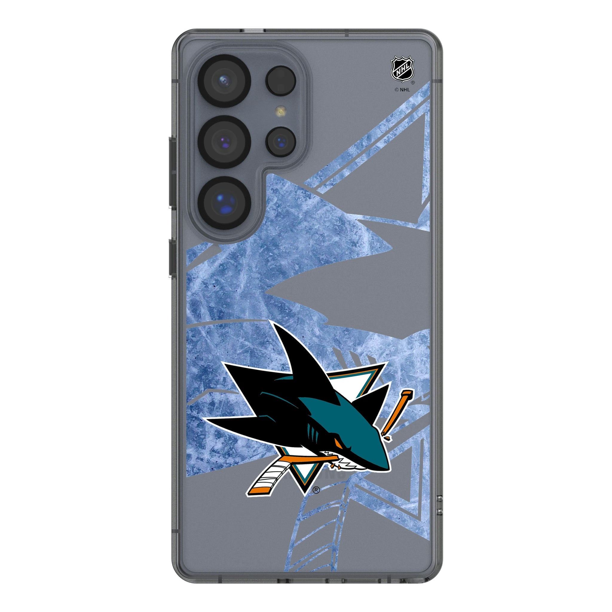 San Jose Sharks Ice Tilt Galaxy Clear Phone Case for Samsung Galaxy