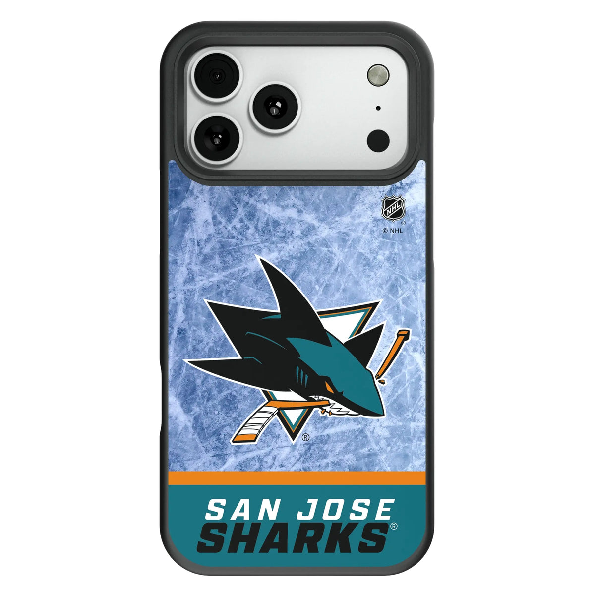 San Jose Sharks Ice Wordmark Bump Phone Case for Apple iPhone
