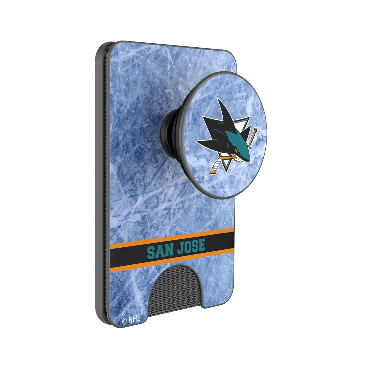 San Jose Sharks Ice Wordmark Popsockets Wallet Magnetic
