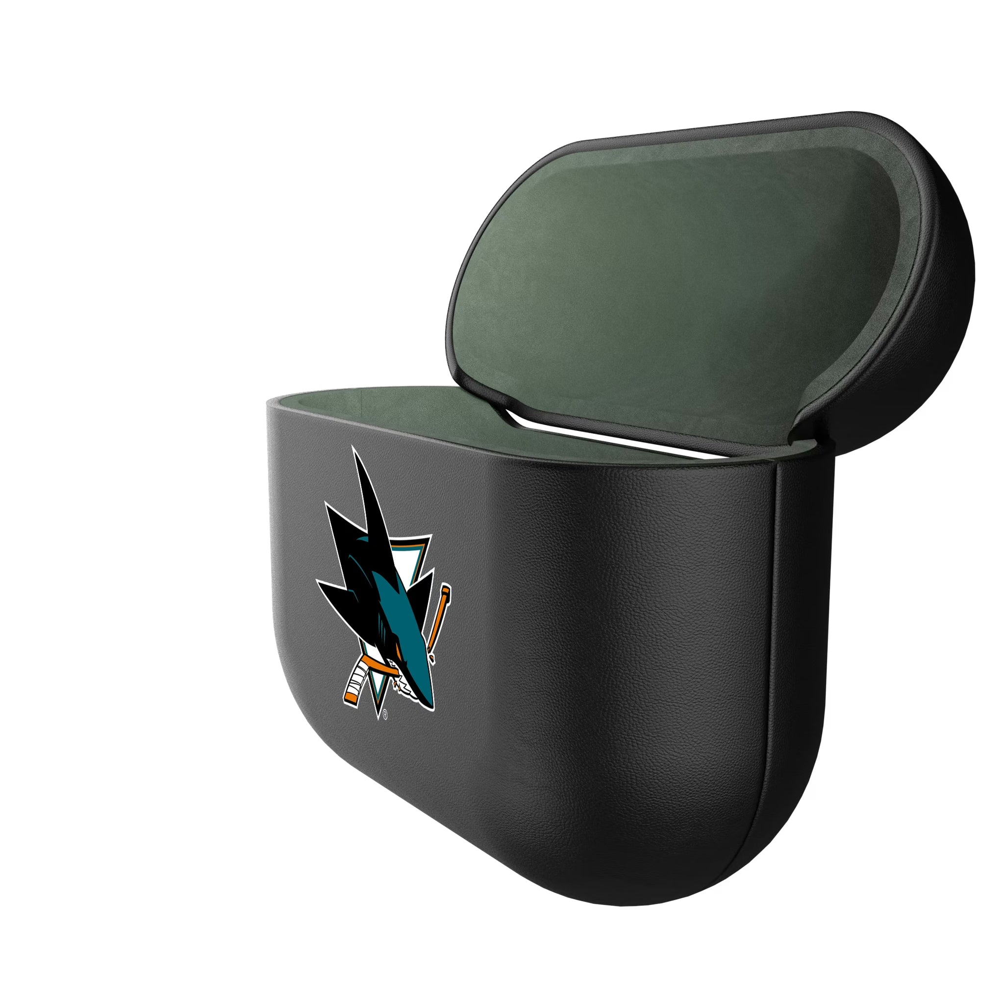 San Jose Sharks Insignia AirPods AirPod Case Cover - Isometric View#Device_AirPods 3rd Gen