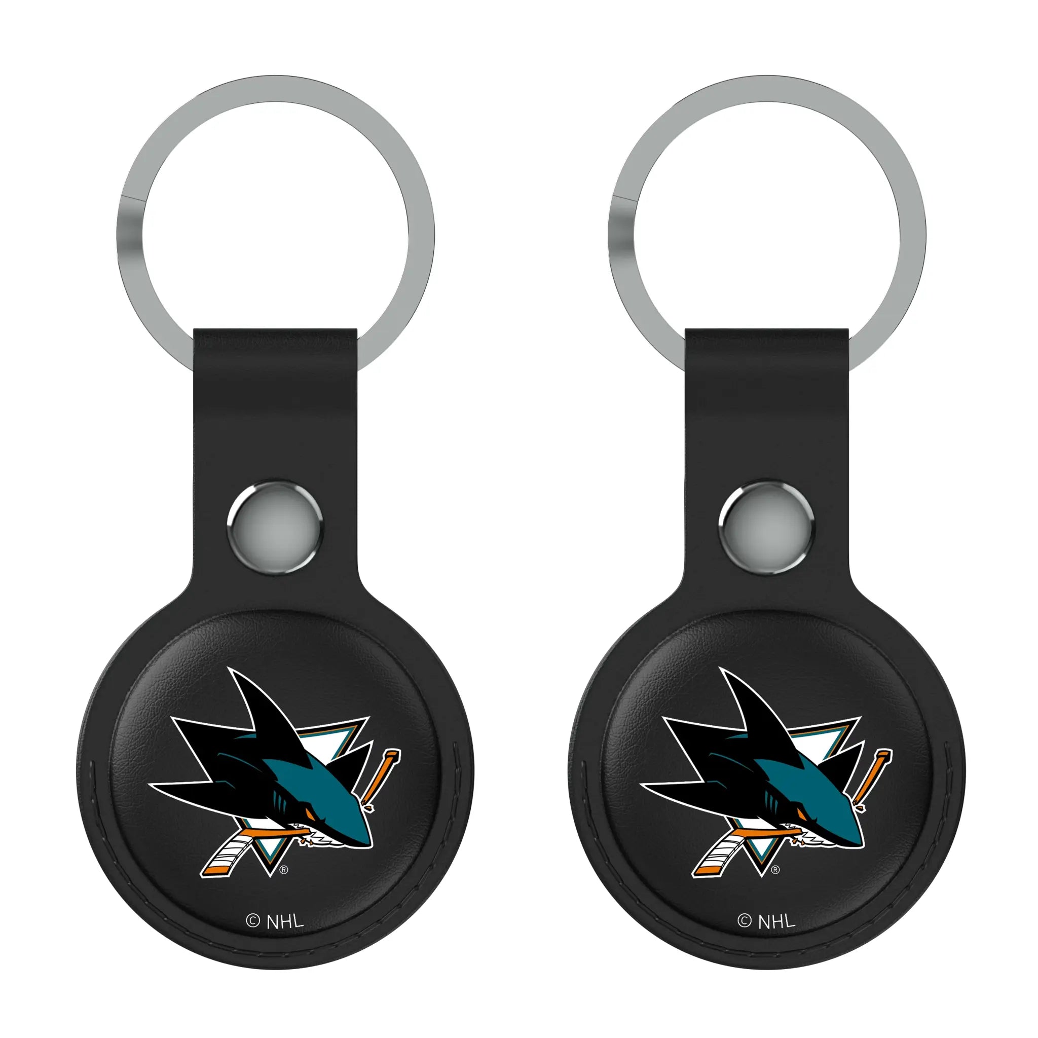 San Jose Sharks Insignia AirTag Black Airtag Holder 2-Pack