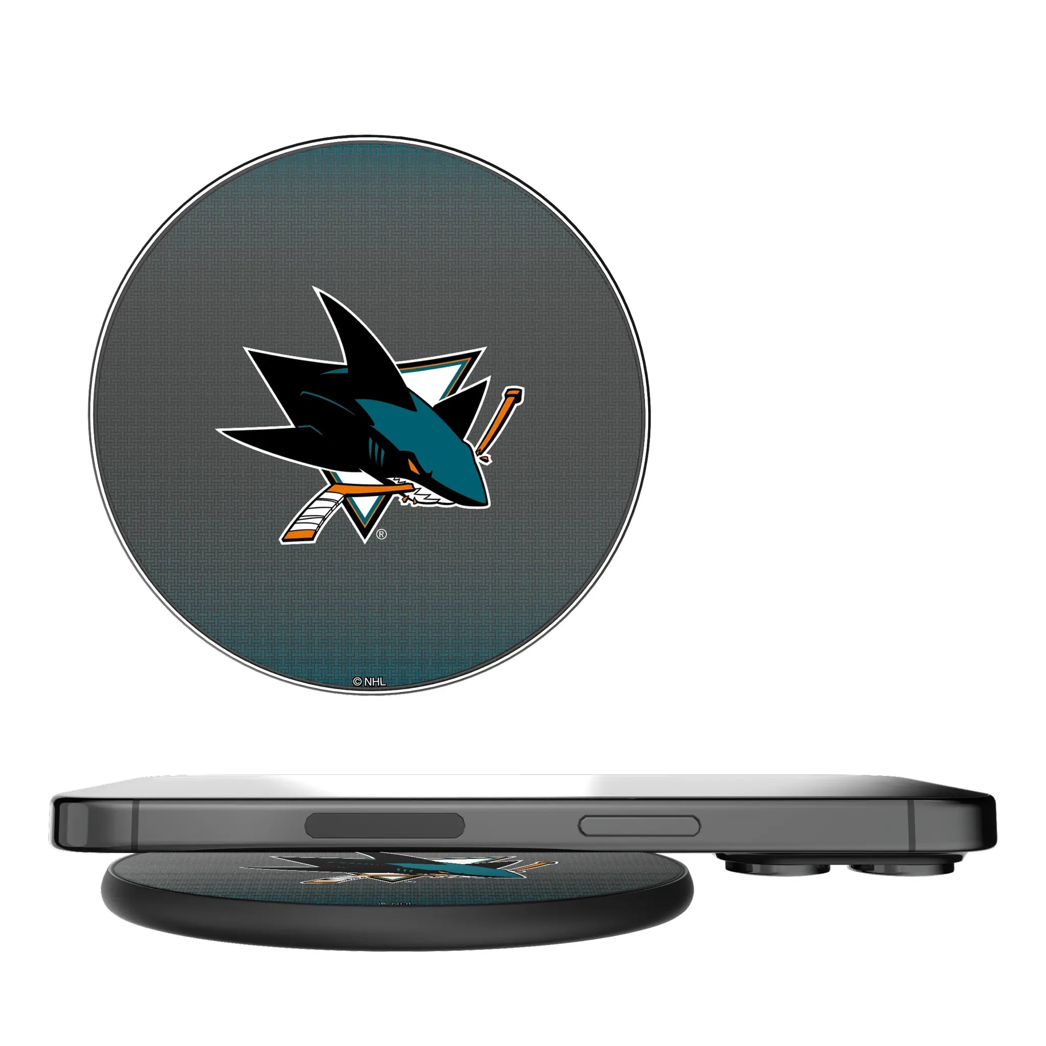 San Jose Sharks Linen 15-Watt Wireless Charger