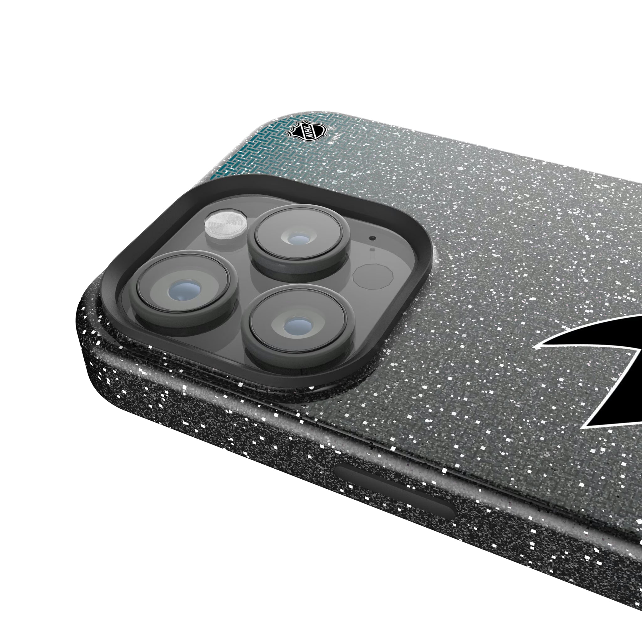 San Jose Sharks Linen iPhone Bling Phone Case for Apple iPhone - Detail
