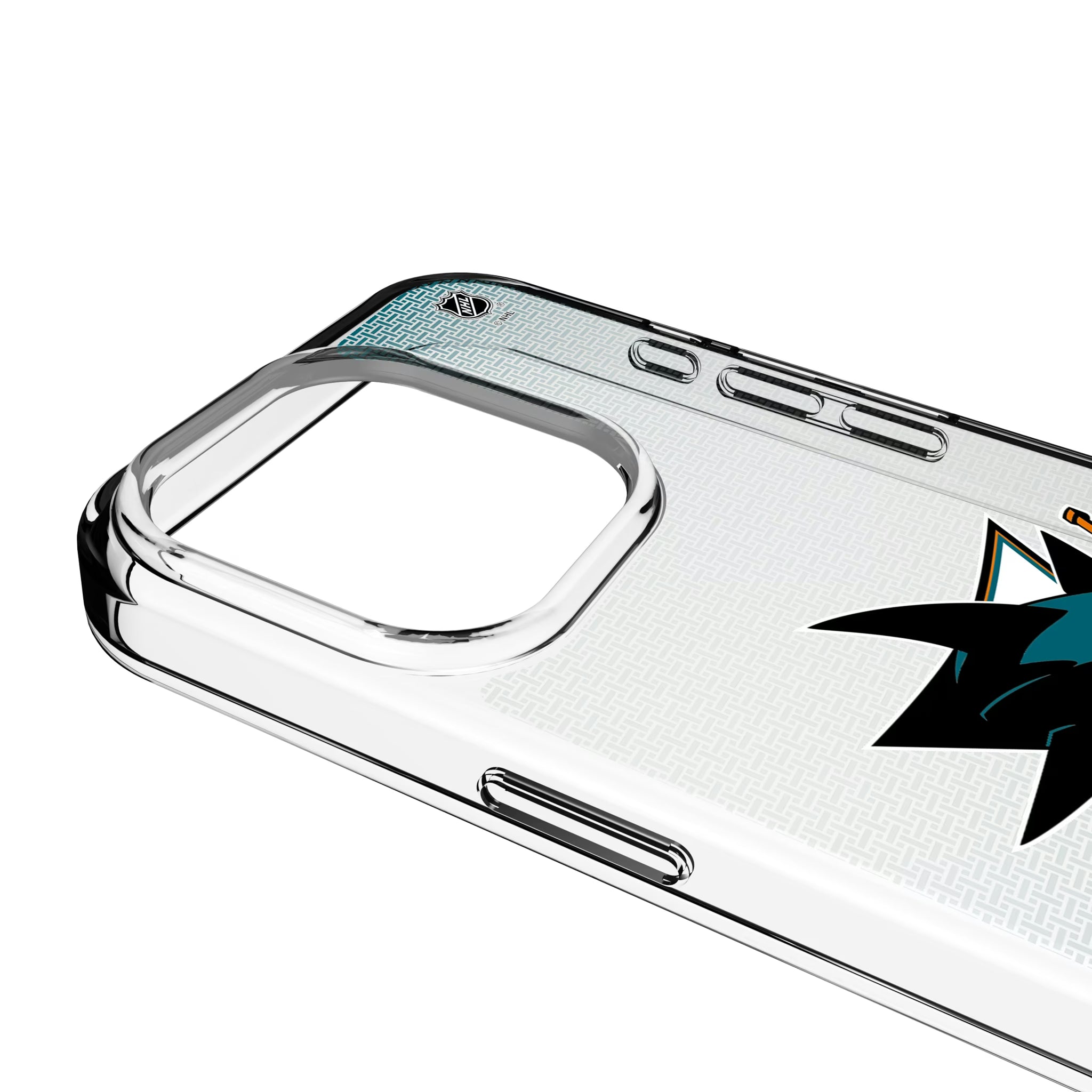 San Jose Sharks Linen iPhone Clear Phone Case for Apple iPhone - Detail
