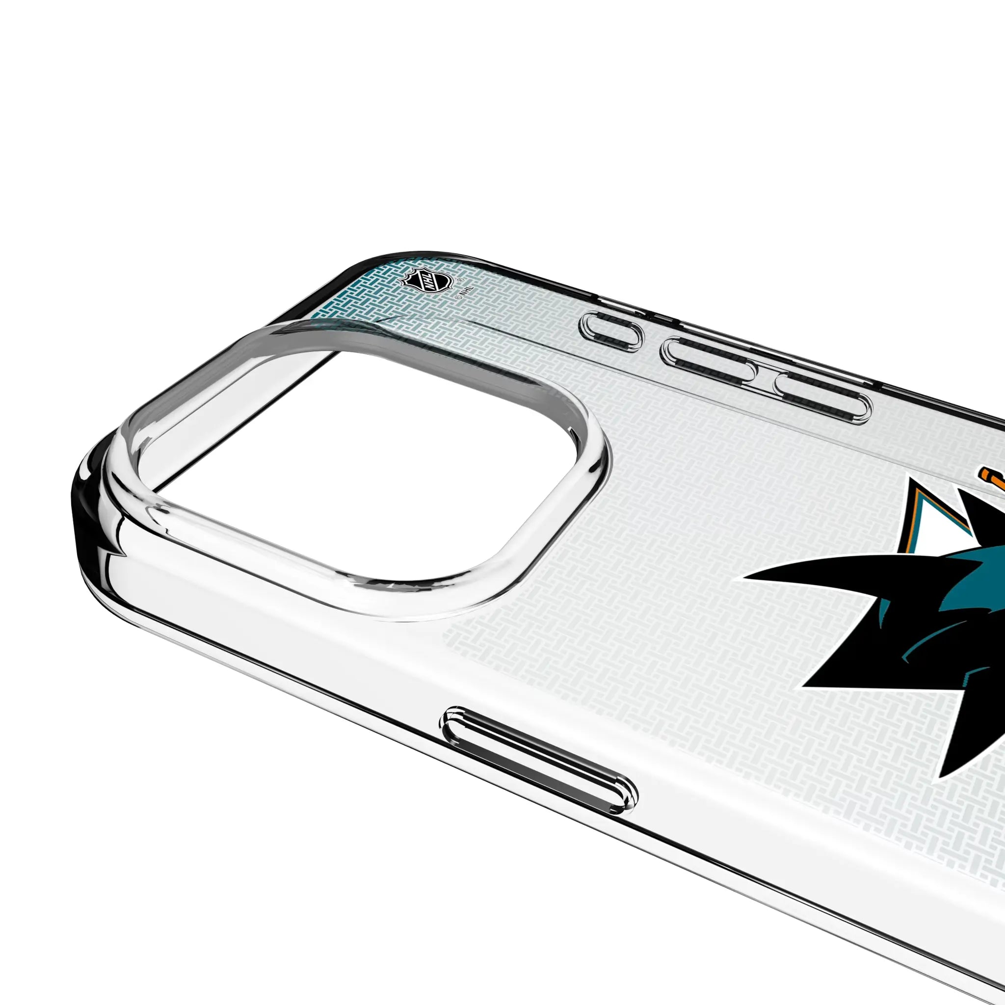 San Jose Sharks Linen iPhone Clear Phone Case for Apple iPhone - Detail