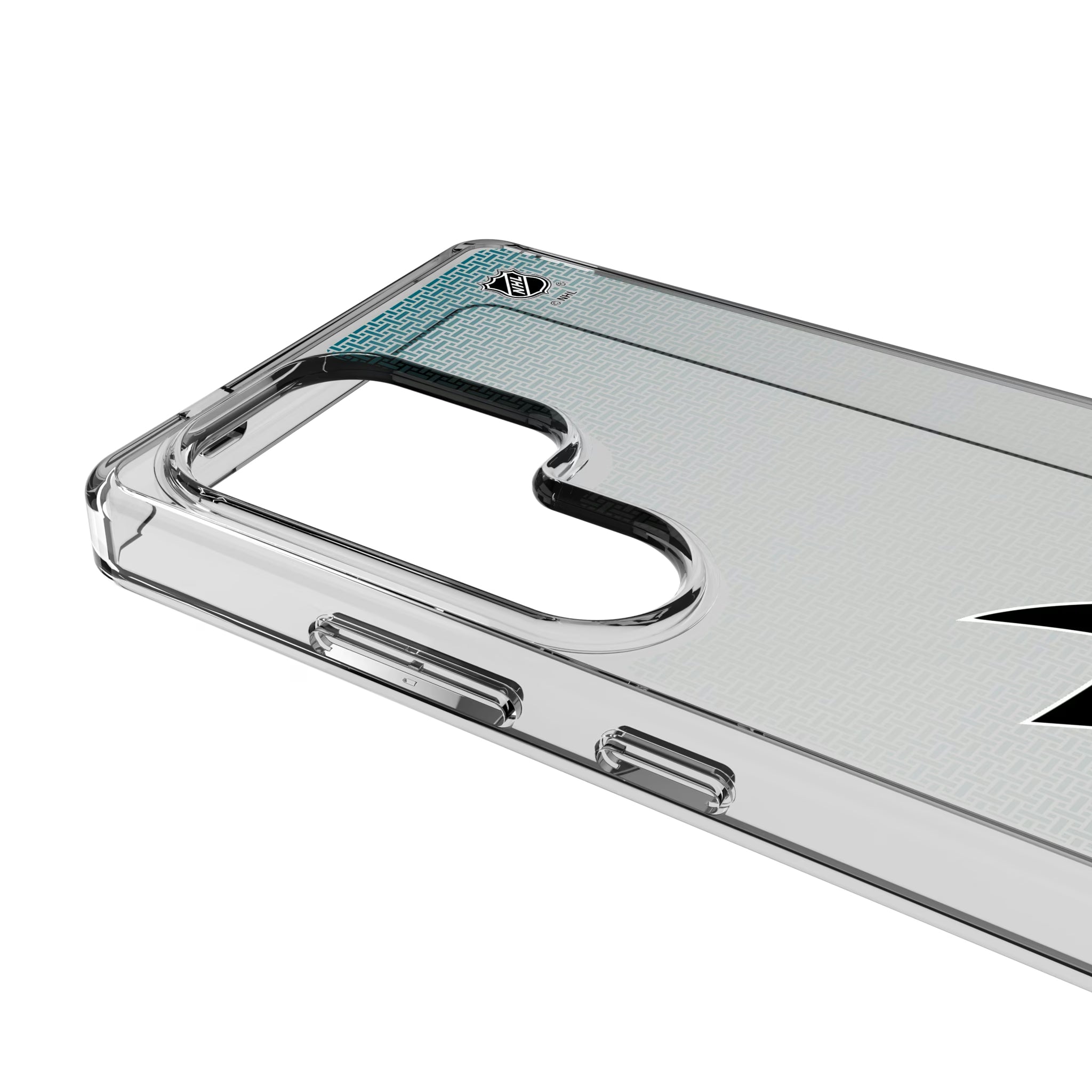 San Jose Sharks Linen Galaxy Clear Phone Case for Samsung Galaxy - Detail