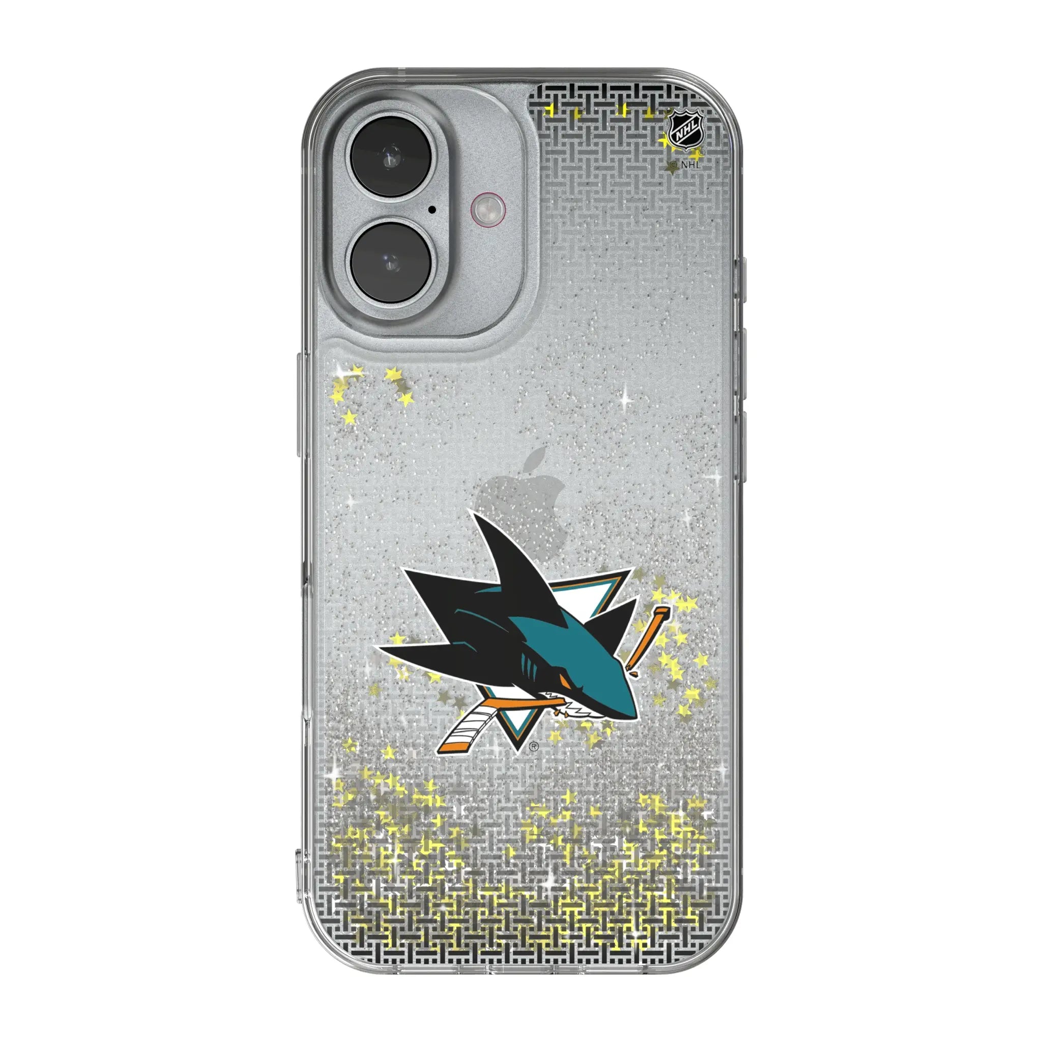 San Jose Sharks Linen iPhone Glitter Phone Case for Apple iPhone
