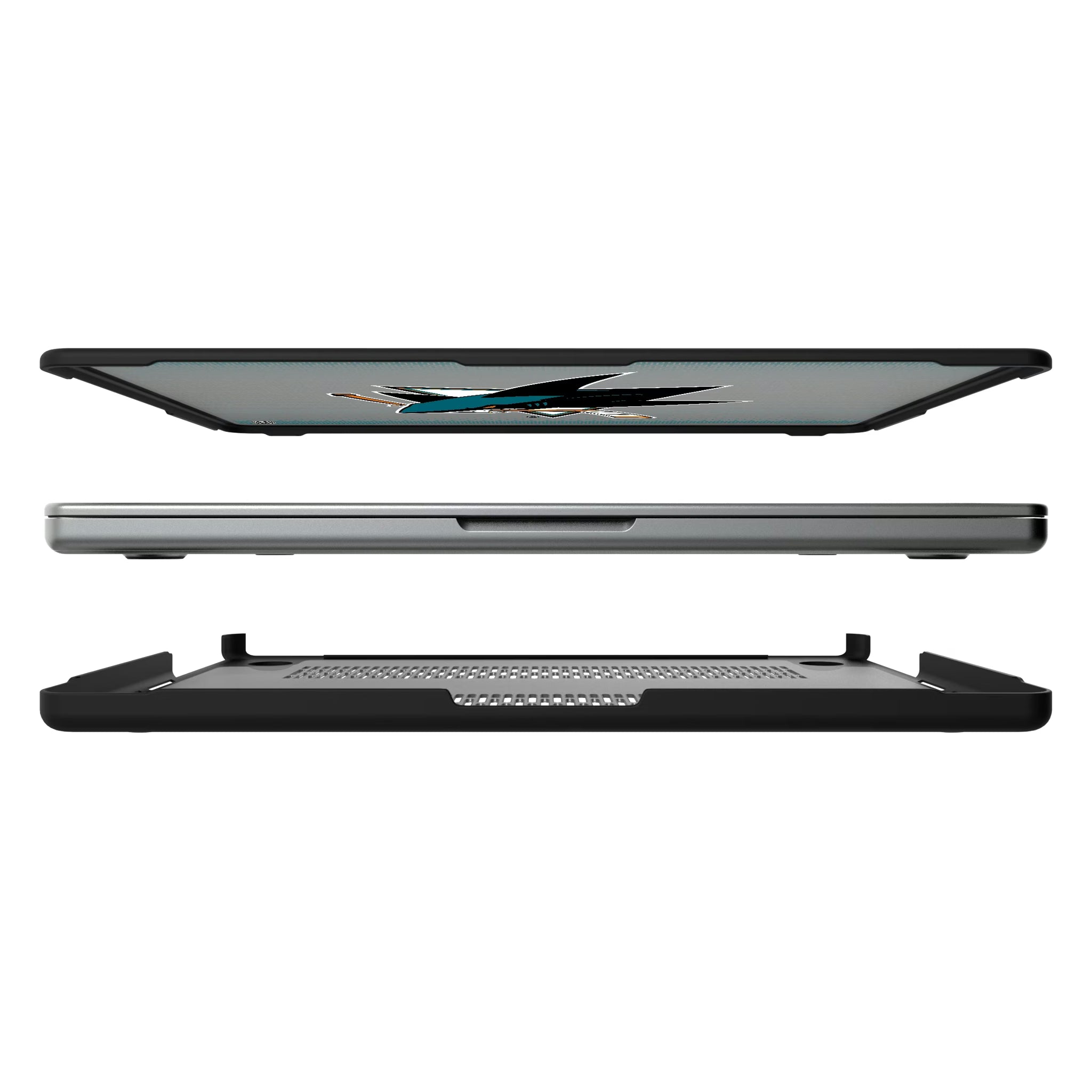 San Jose Sharks Linen MacBook Laptop Case for Apple MacBook#Device_MacBook Pro (14-inch, 2021) / MacBook Pro (14-inch, 2023) / MacBook Pro (14-inch, 2024)
