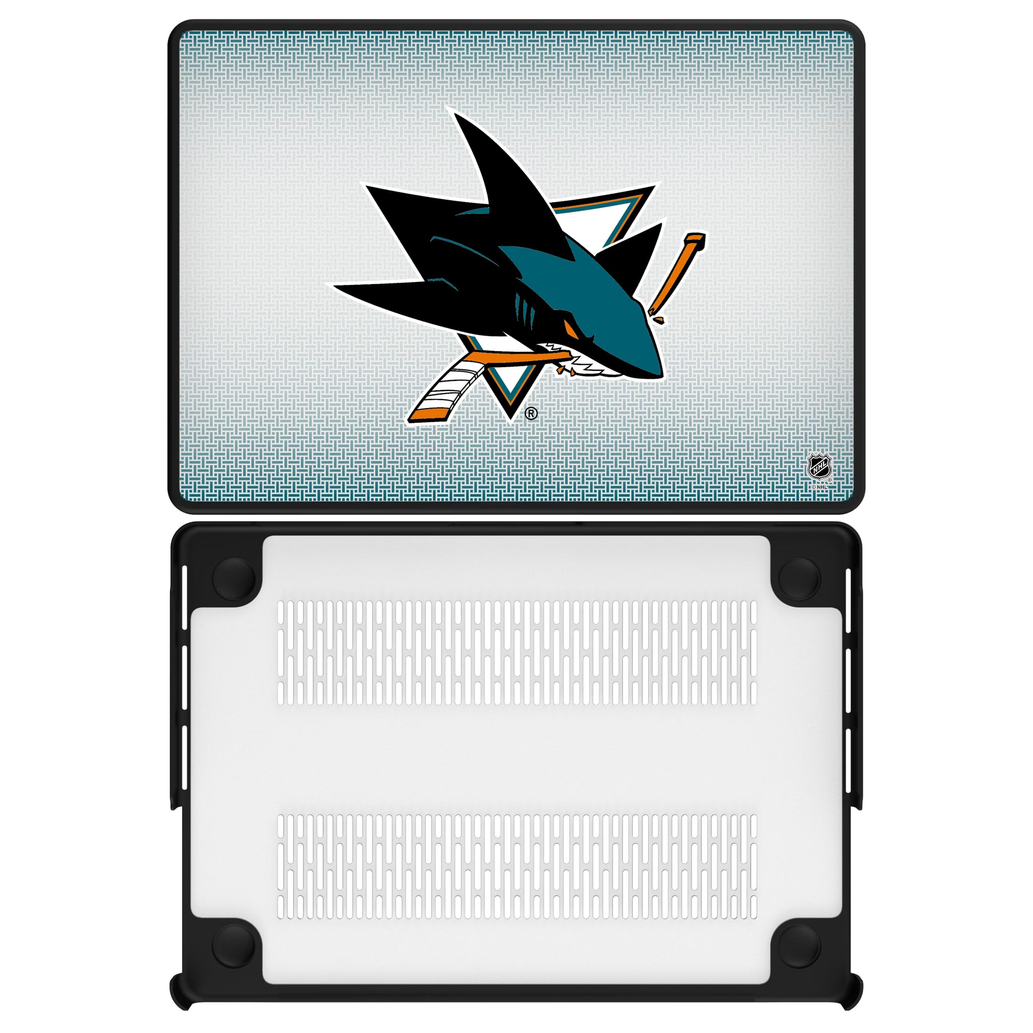 San Jose Sharks Linen MacBook Laptop Case for Apple MacBook#Device_MacBook Pro (14-inch, 2021) / MacBook Pro (14-inch, 2023) / MacBook Pro (14-inch, 2024)