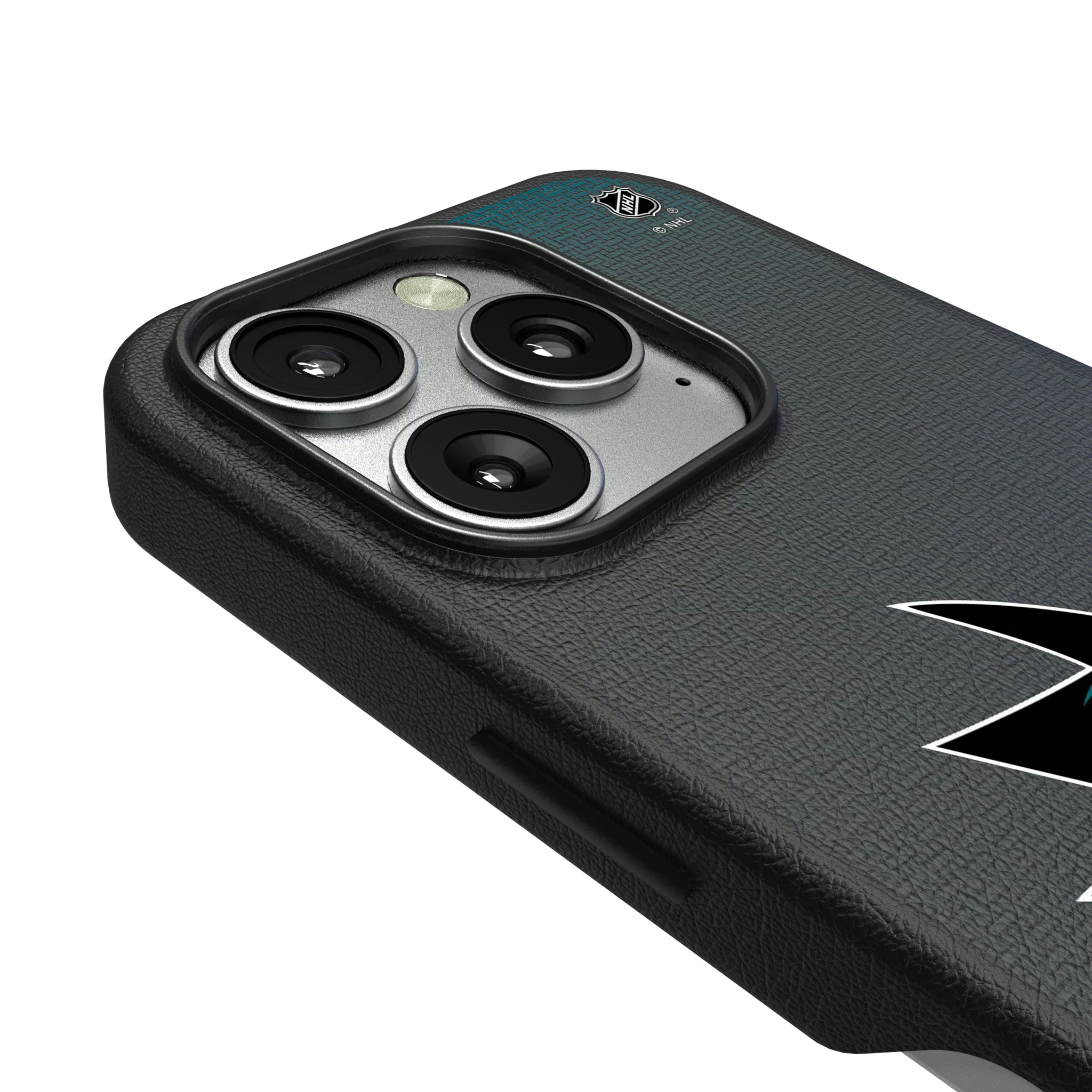 San Jose Sharks Linen iPhone MagSafe Compatible Phone Case for Apple iPhone - Detail