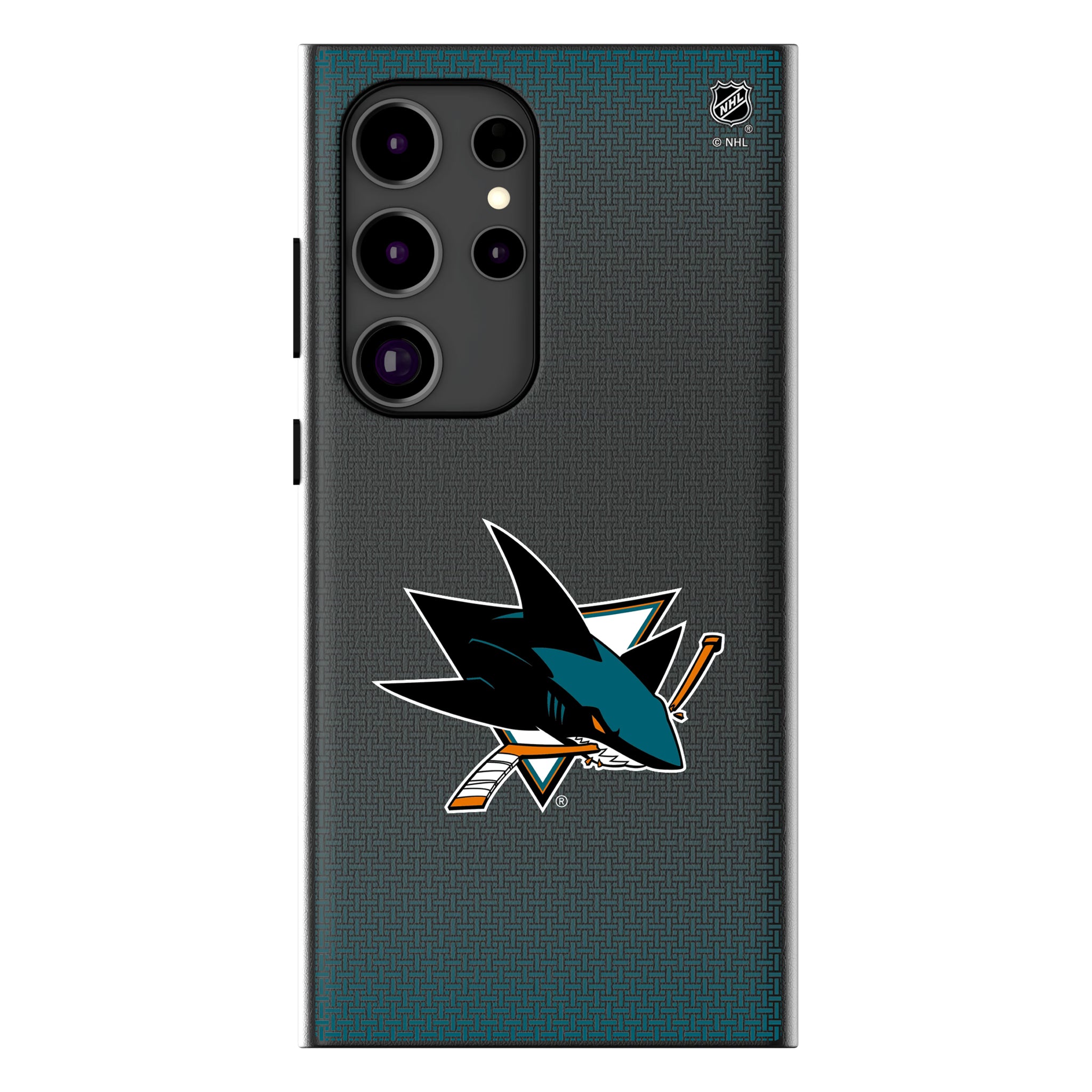 San Jose Sharks Linen Galaxy MagSafe Compatible Phone Case for Samsung Galaxy