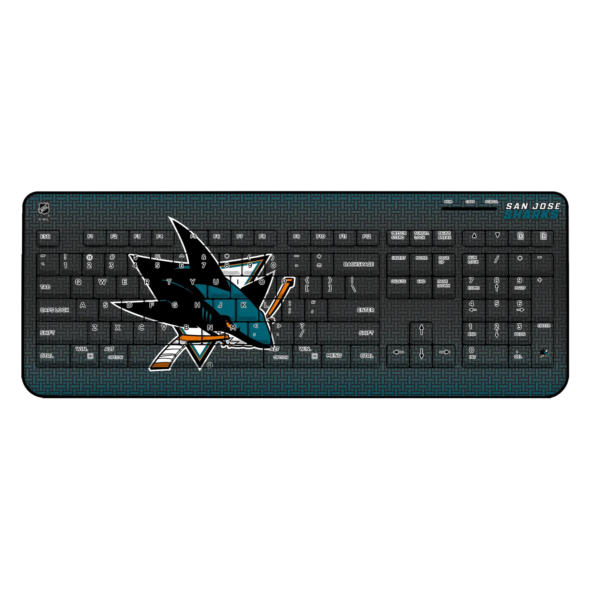 San Jose Sharks Linen Wireless USB Keyboard