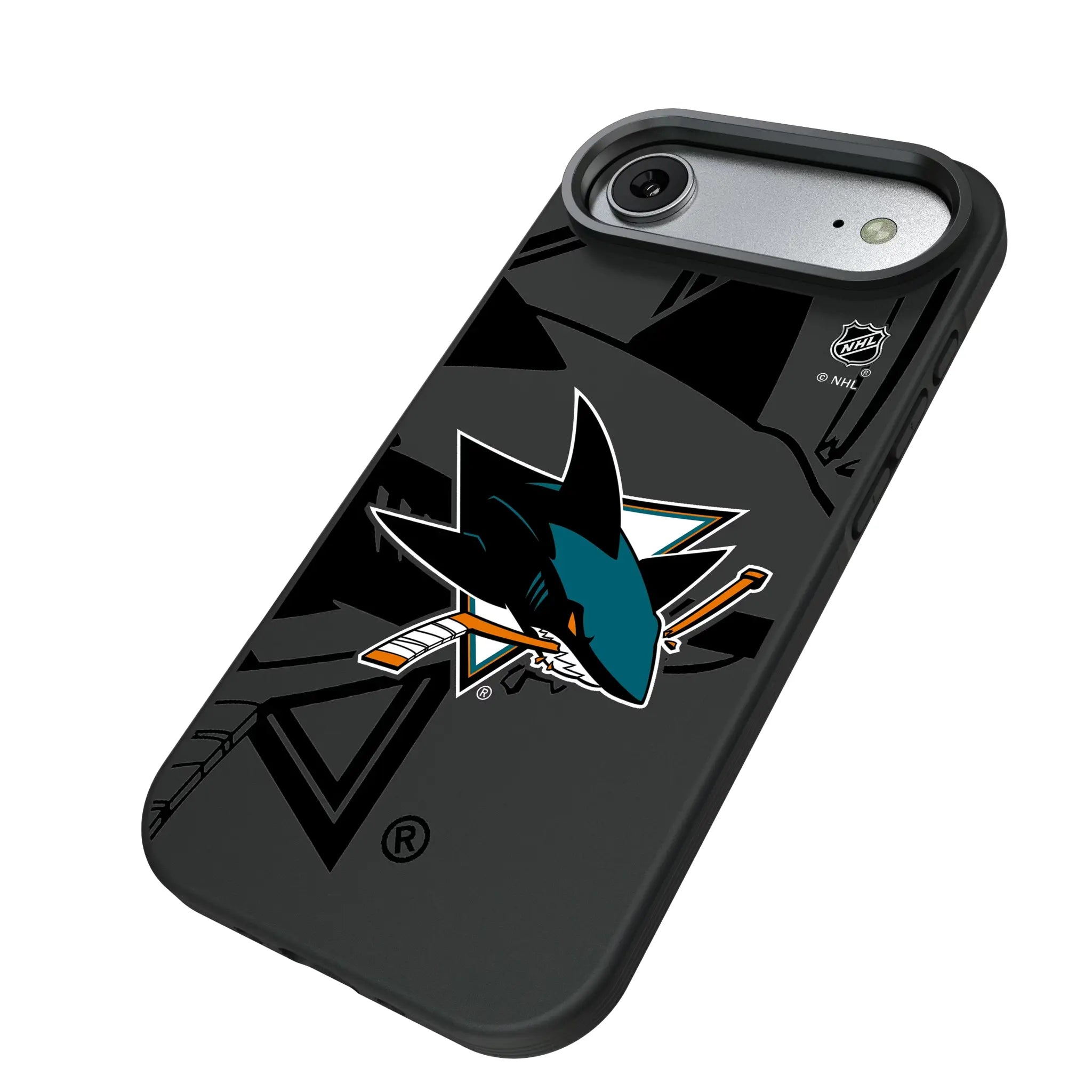 San Jose Sharks Monocolor Tilt iPhone Bump Phone Case for Apple iPhone - Isometric View#Device_iPhone Air