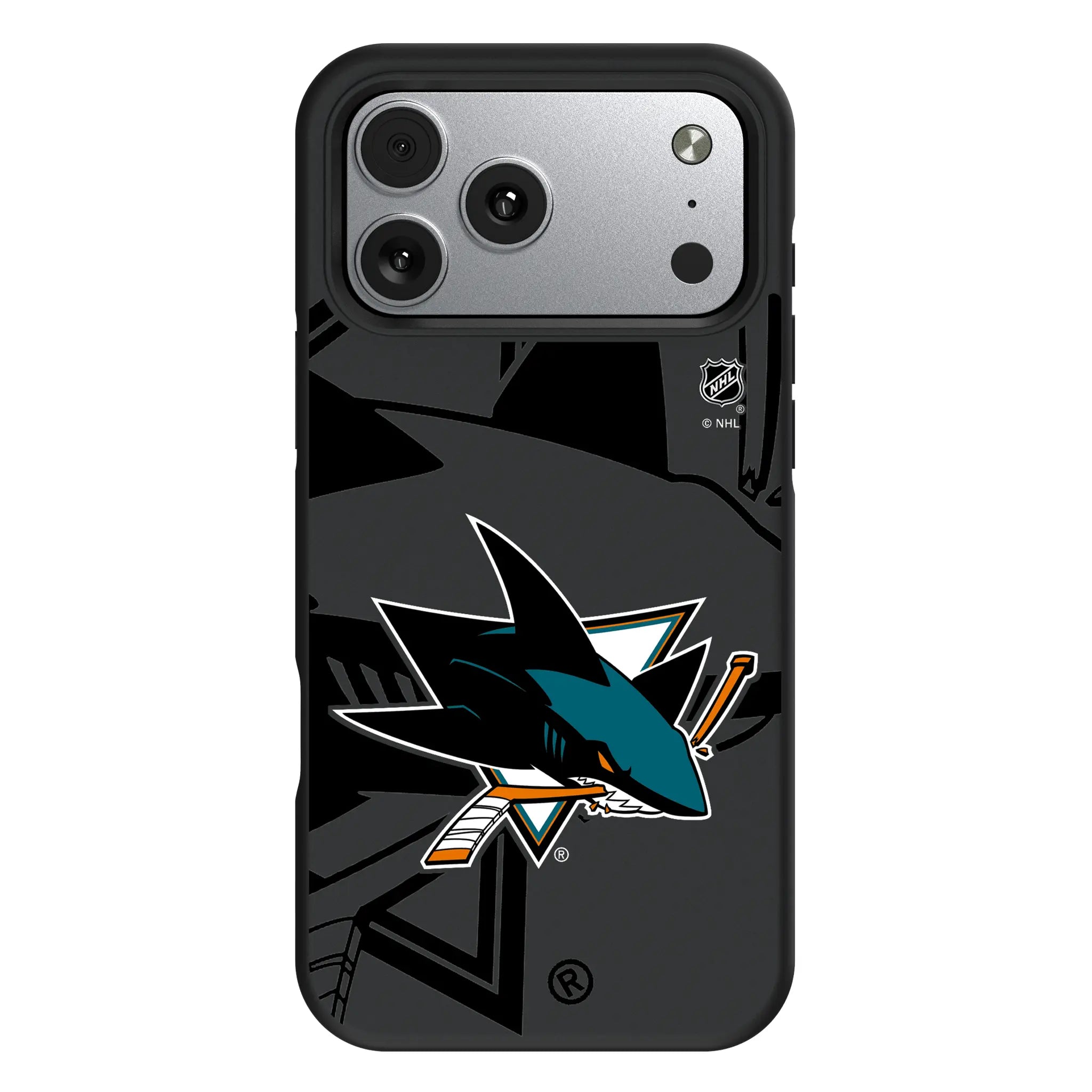 San Jose Sharks Monocolor Tilt iPhone Bump Phone Case for Apple iPhone#Device_iPhone 17 Pro Max